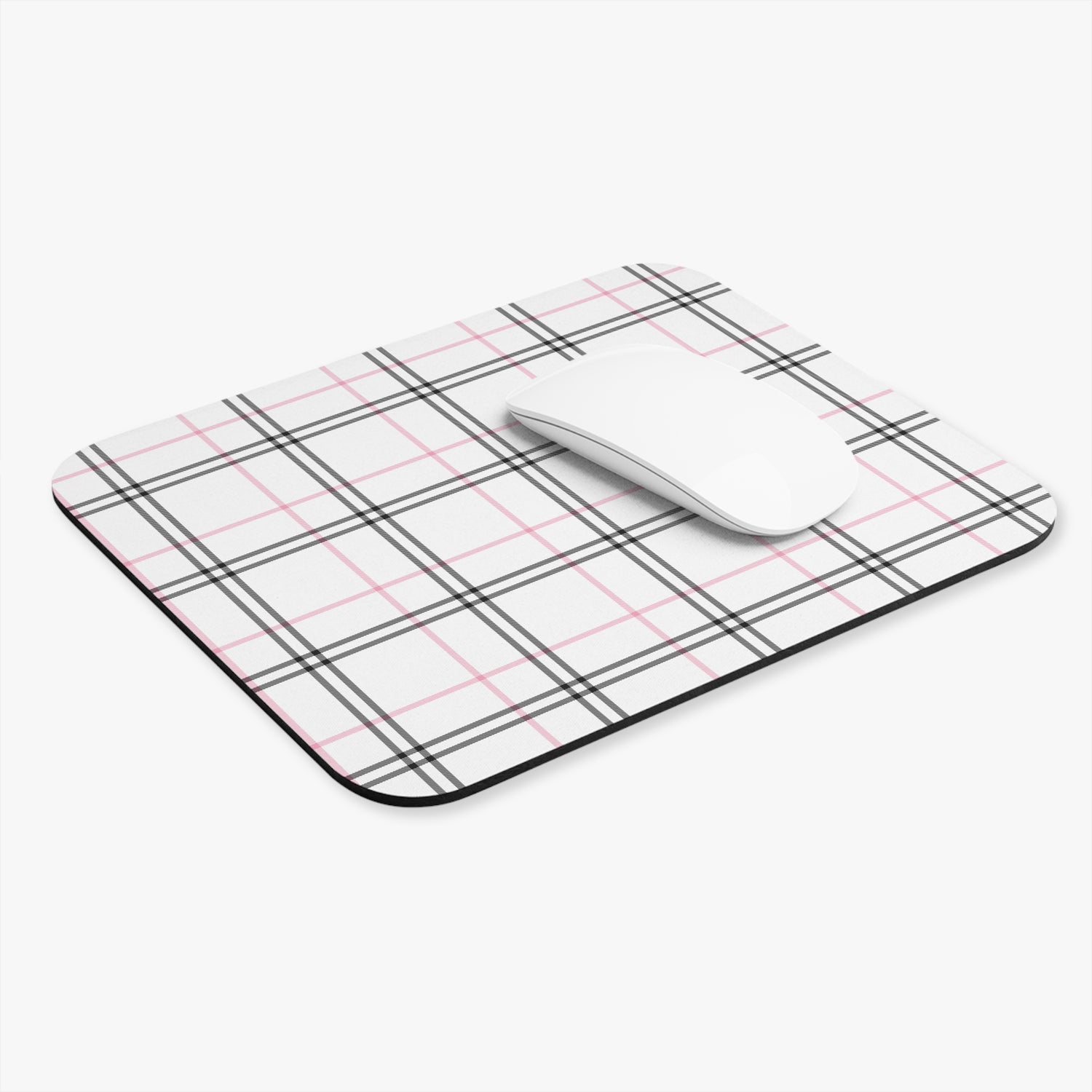 Chic Plaid Mouse Pad - Elegant Desk Accessory, Office Decor, Gift for Her, Computer Mat, Fashionable Workstation