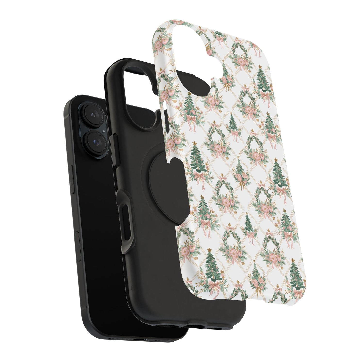 Impact-Resistant Phone Case - Festive Floral Design, Impact-Resistant, iPhone, Samsung