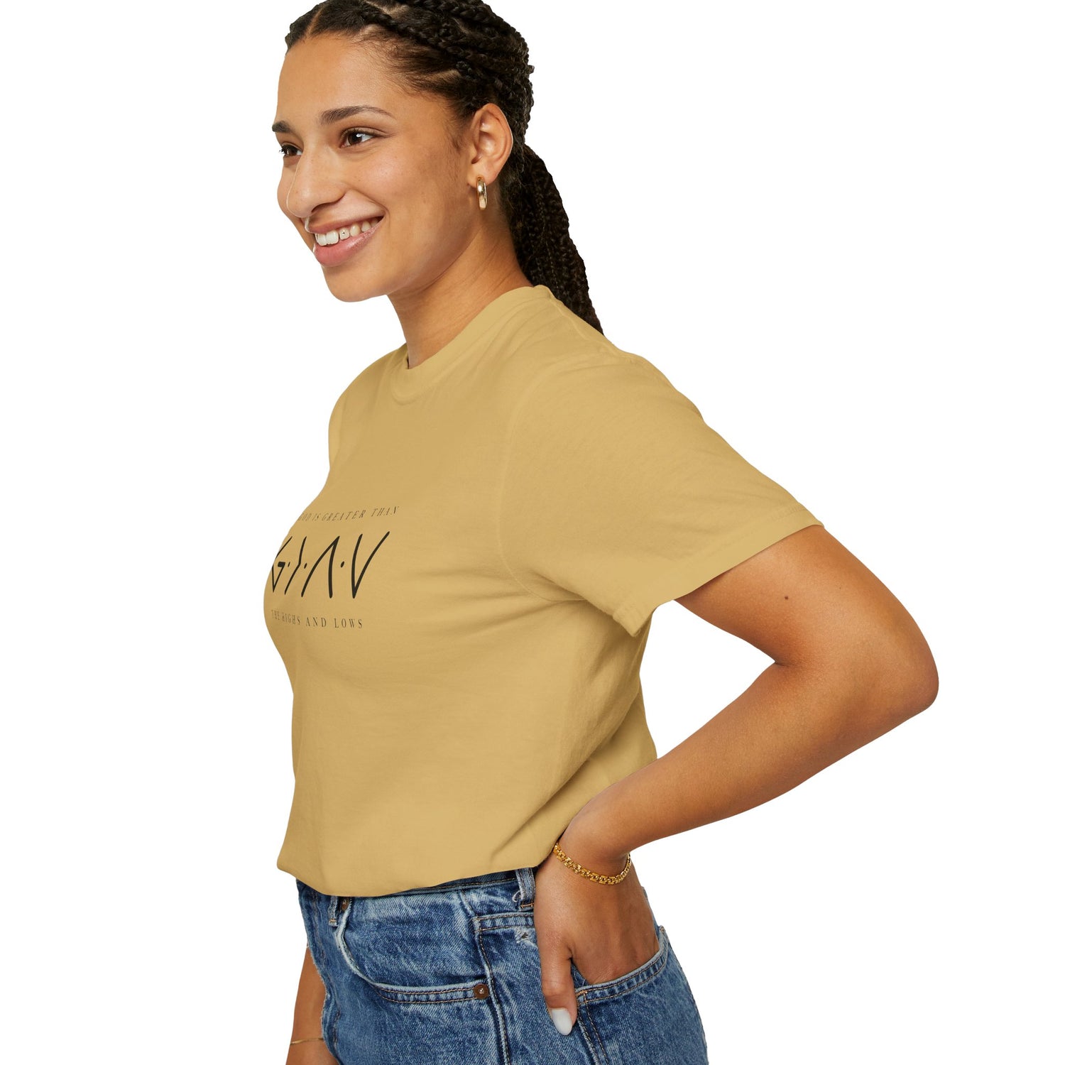 Christian Unisex Tee - God is Greater than the Highs and Lows