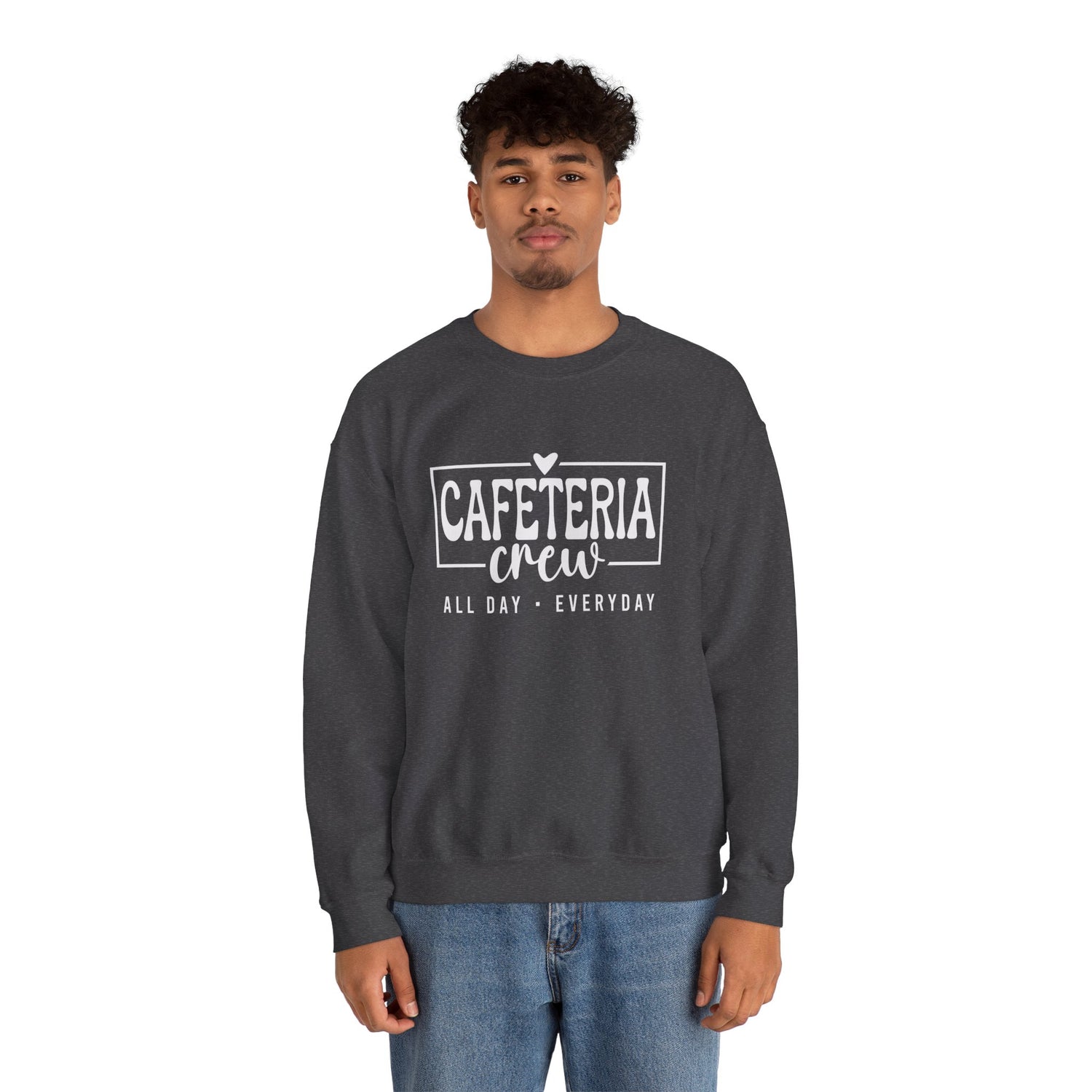 Cafeteria Crew Sweatshirt, Cozy Crewneck, Everyday Style, Gift for Foodies, Casual Wear, School Spirit Apparel