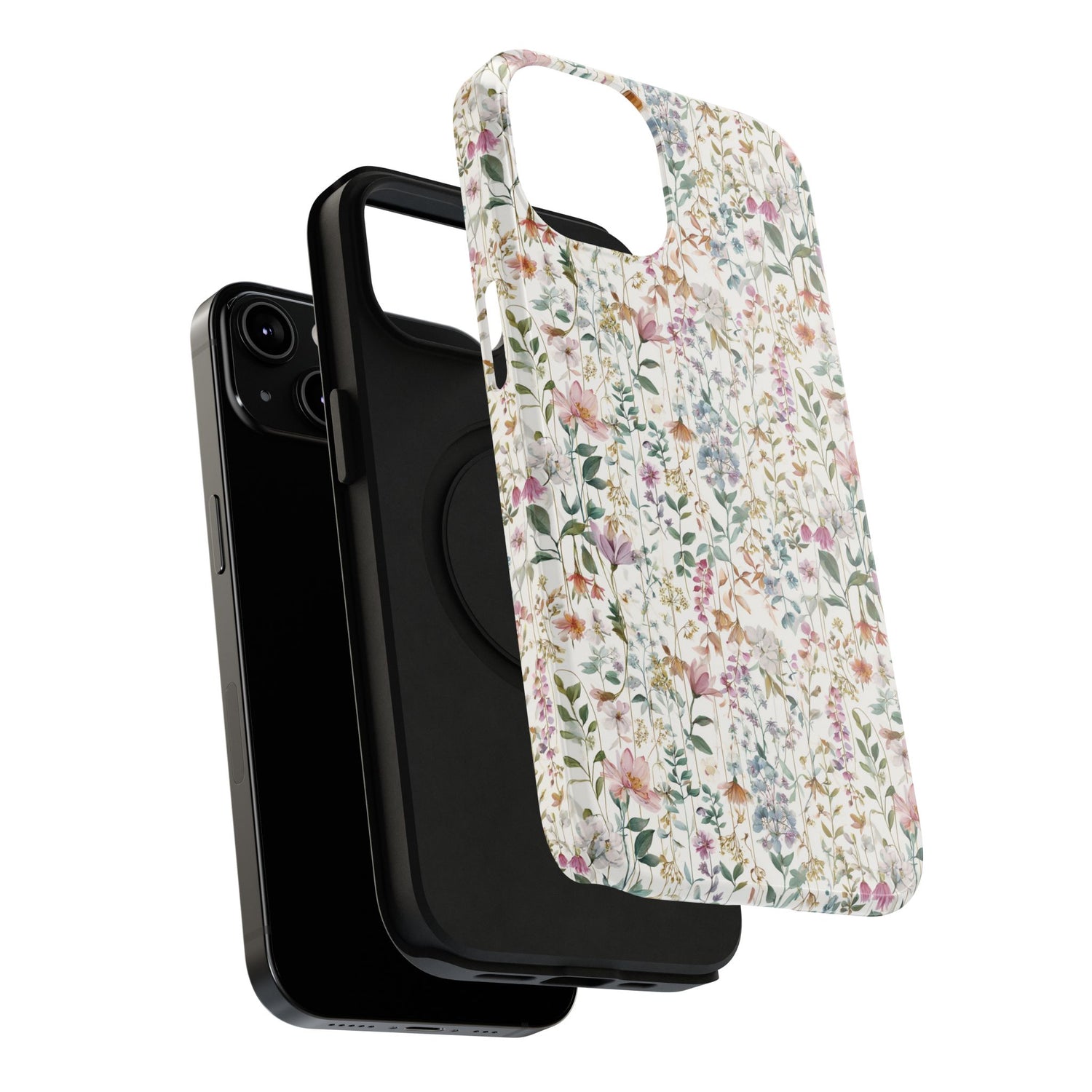 Floral Impact-Resistant Phone Case, iPhone, Samsung