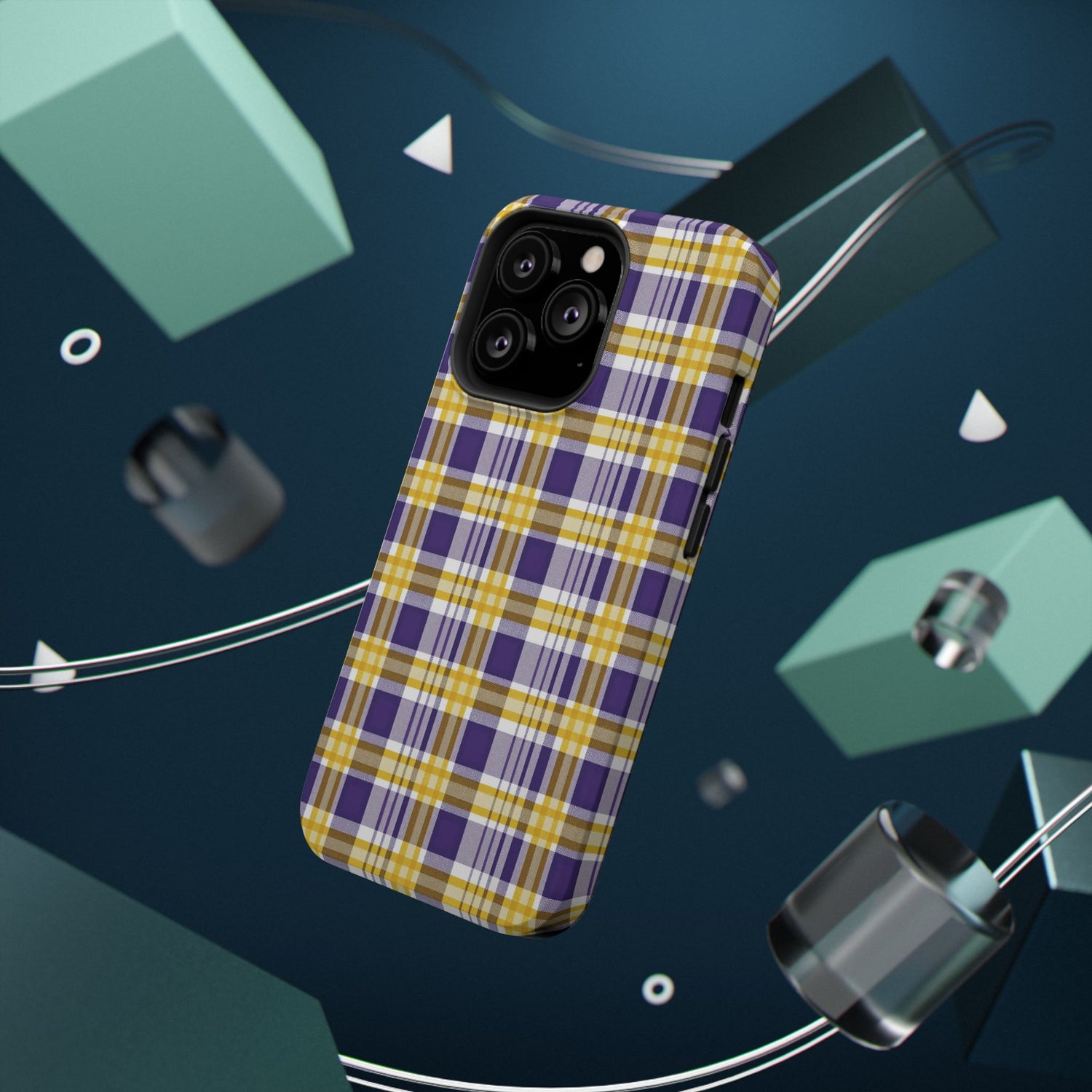 Impact-Resistant Phone Case- Louisiana Plaid