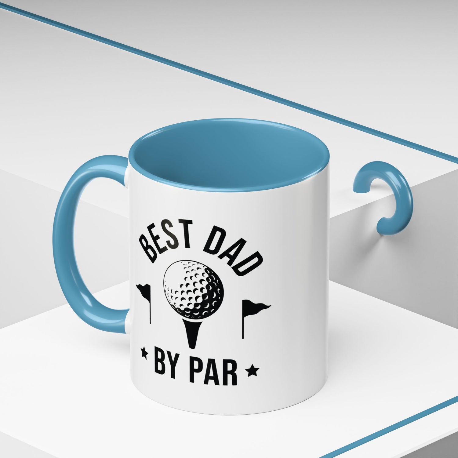 Dad Mug/Father's Day/Golfer/Gifts for him/Funny Mug/Accent Coffee Mug (11, 15oz) "Best Dad By Par"