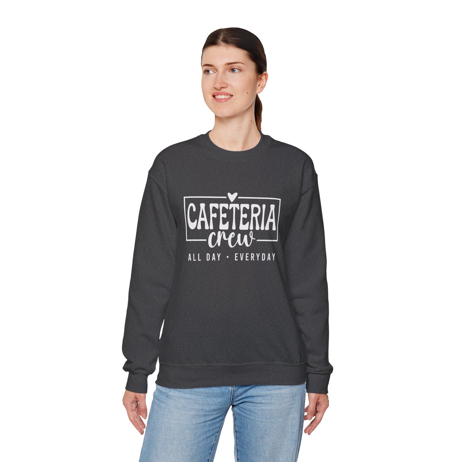 Cafeteria Crew Sweatshirt, Cozy Crewneck, Everyday Style, Gift for Foodies, Casual Wear, School Spirit Apparel