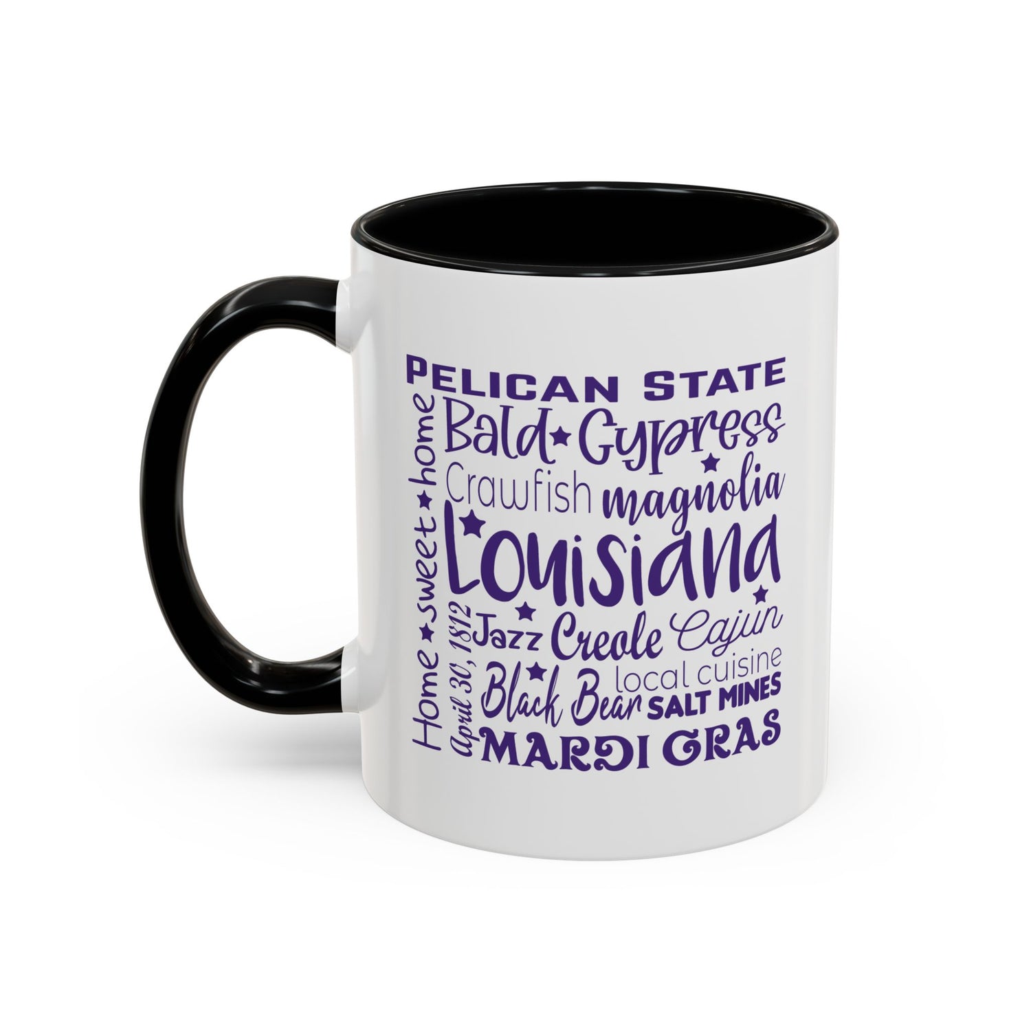 Louisiana Accent Coffee Mug - Perfect for Home & Kitchen, Gift for Mardi Gras, Inspirational Decor, Travel Souvenir, Unique Drinkware