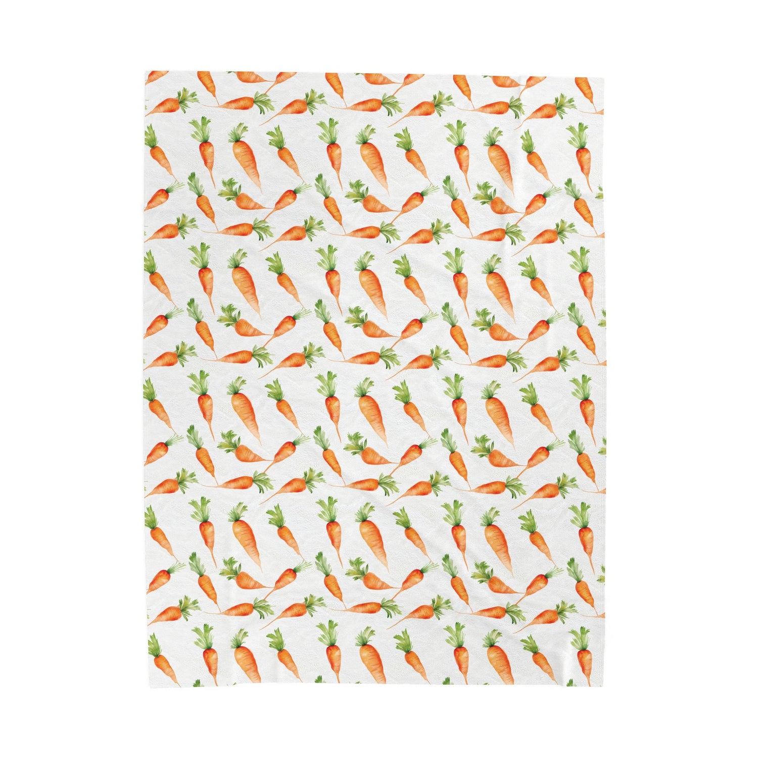 Cozy Carrot Pattern Velveteen Plush Blanket | Soft Throw for Home Décor, Gifts, Nursery, Easter, Kids' Room