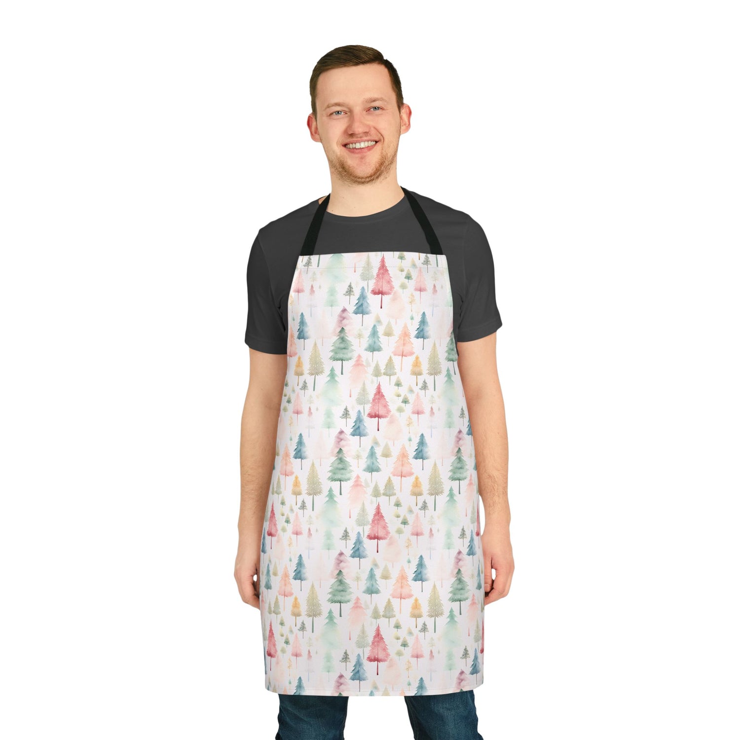 Whimsical Tree Design Apron, Kitchen Gift, Holiday Decor, Cooking Essentials, Art Apron, Baking Gift