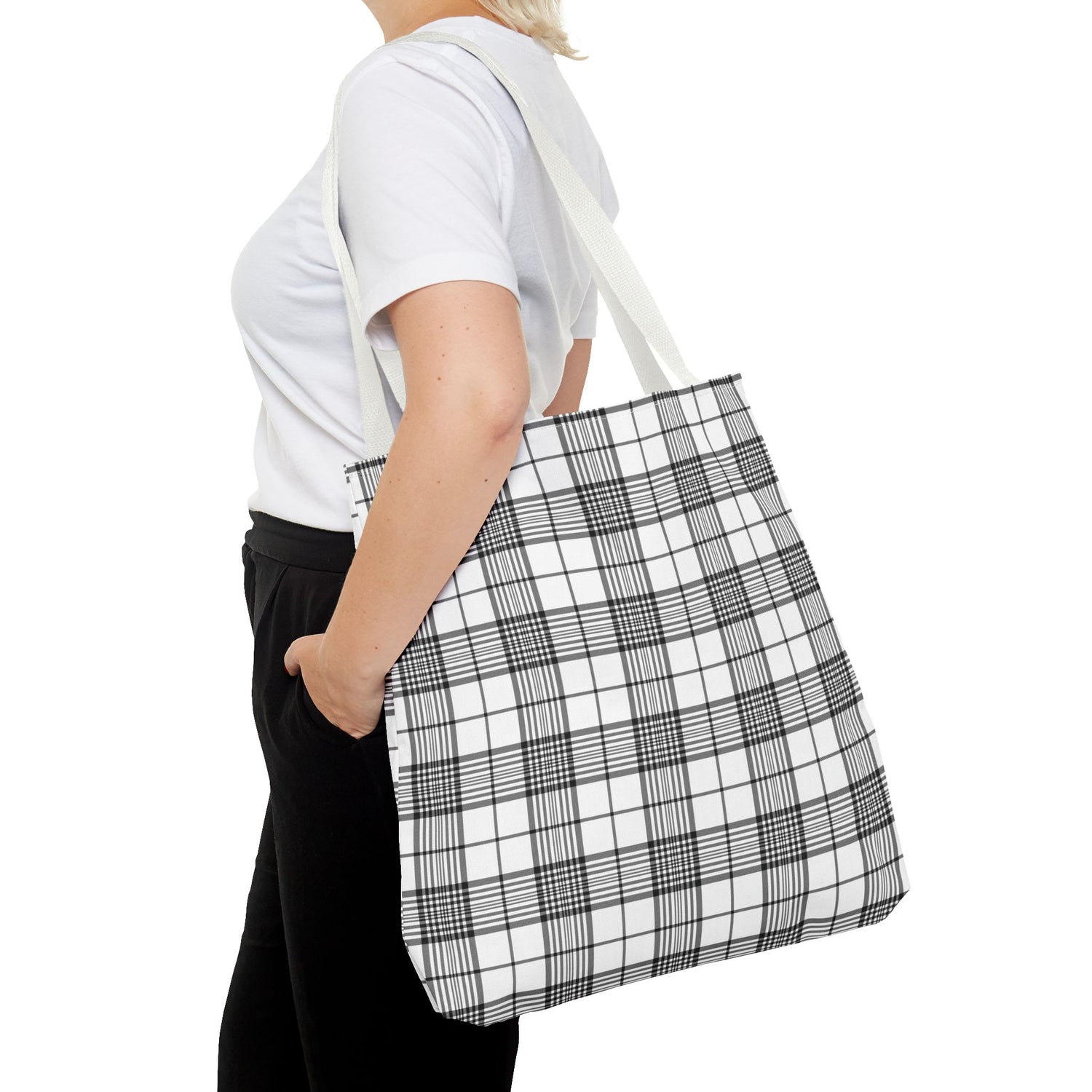 Farmhouse Plaid Tote Bag