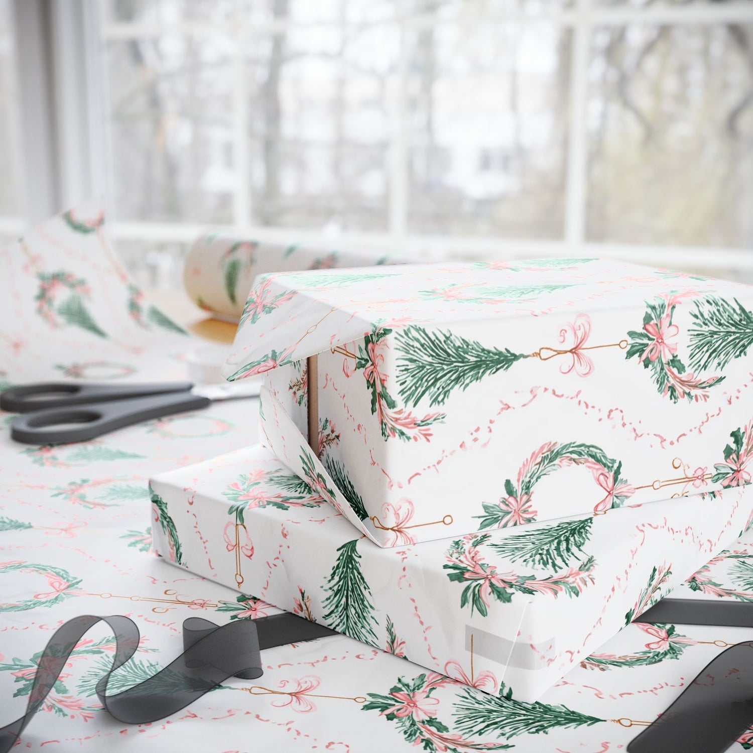 Premium Wrapping Paper - Festive Holiday Trees