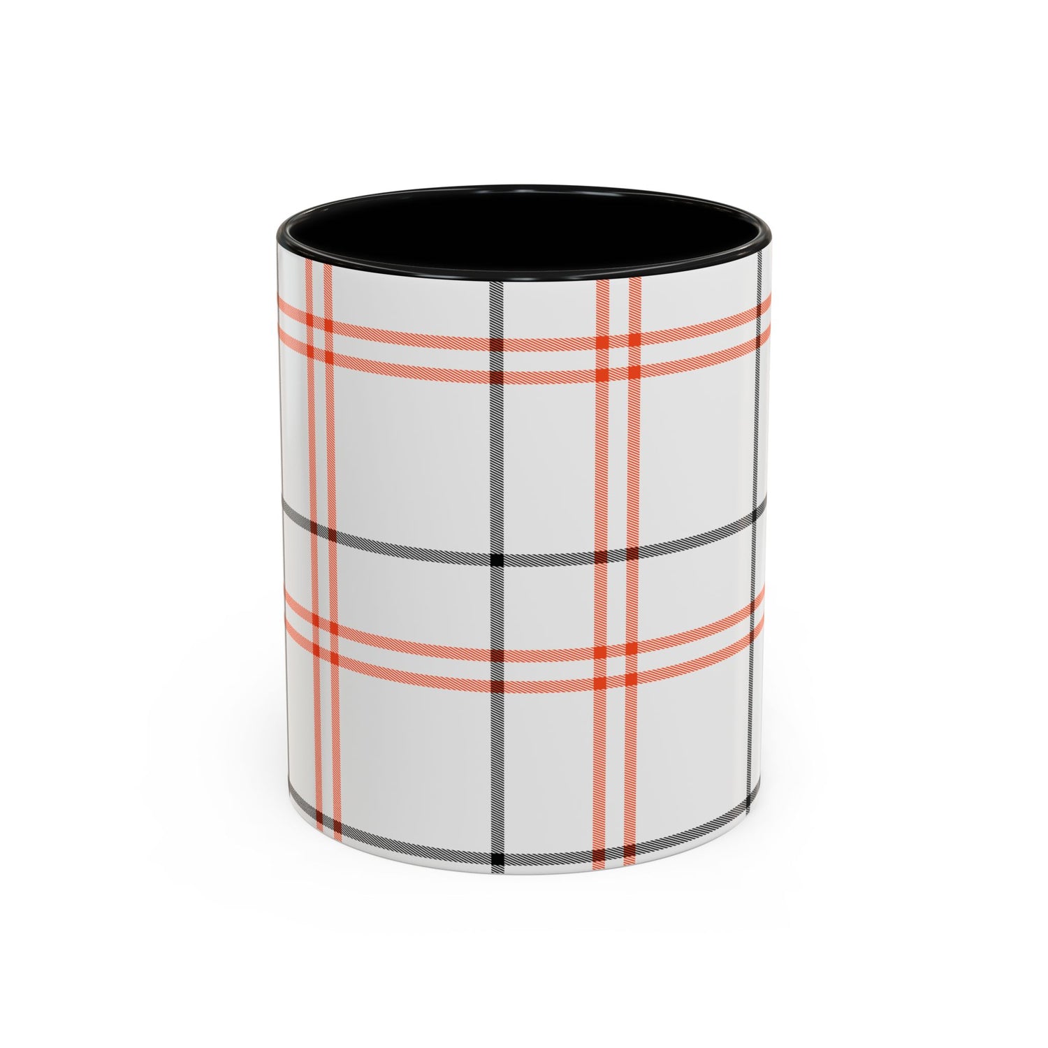 Plaid Accent Coffee Mug | Cozy Vibes, Perfect Gift for Coffee Lovers, Home Decor, Fall and Winter Celebrations, Kitchen Essentials