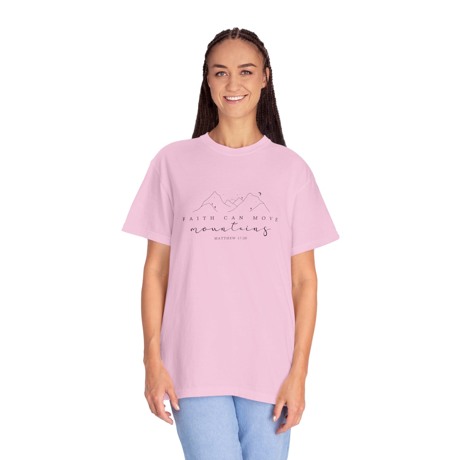 Mountain Faith Unisex T-Shirt, Comfortable Graphic Tee, Inspirational Shirt, Perfect Gift for Nature Lovers, Great for Outdoor Adventures