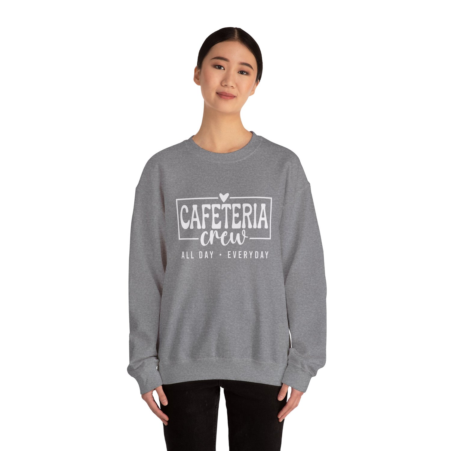 Cafeteria Crew Sweatshirt, Cozy Crewneck, Everyday Style, Gift for Foodies, Casual Wear, School Spirit Apparel