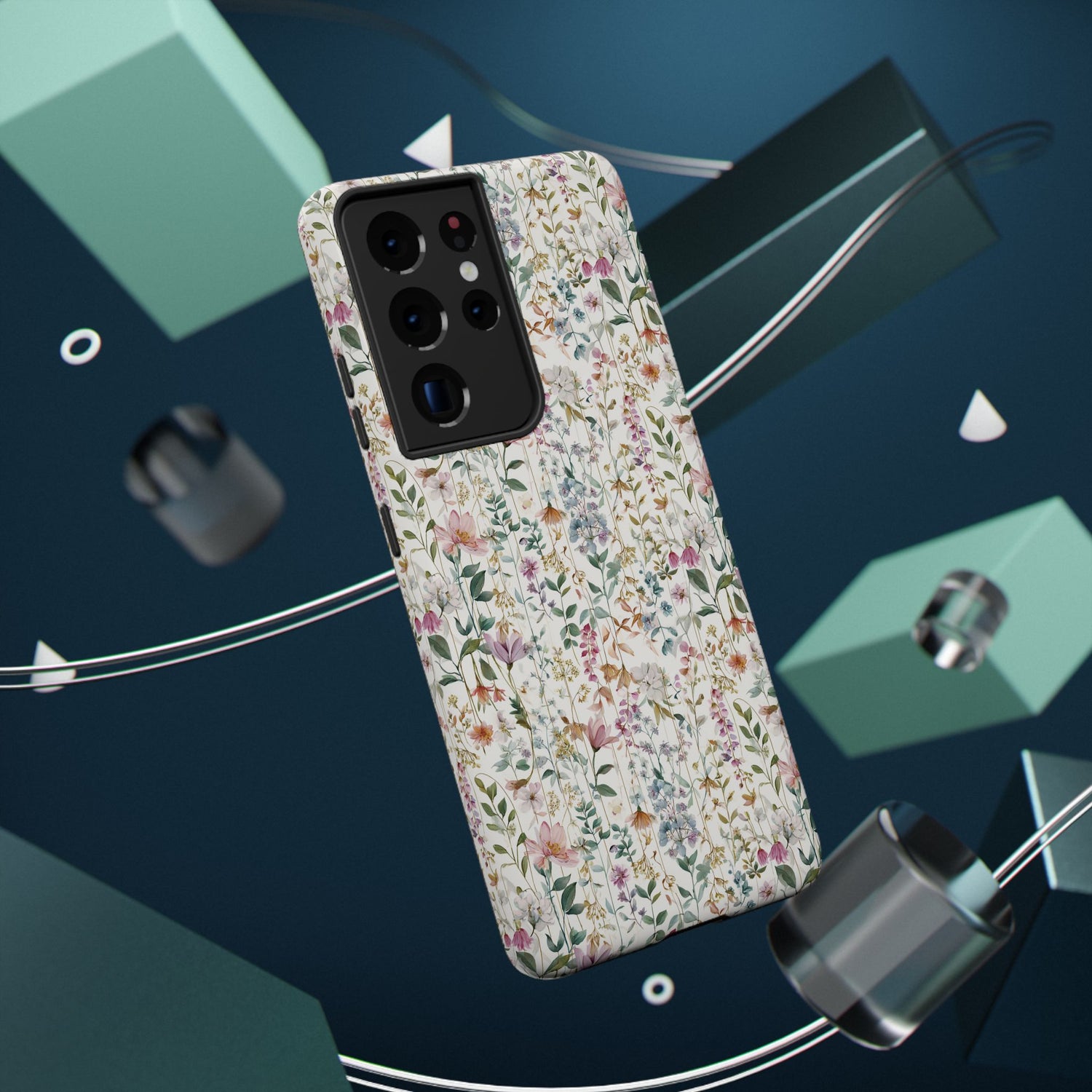 Floral Impact-Resistant Phone Case, iPhone, Samsung