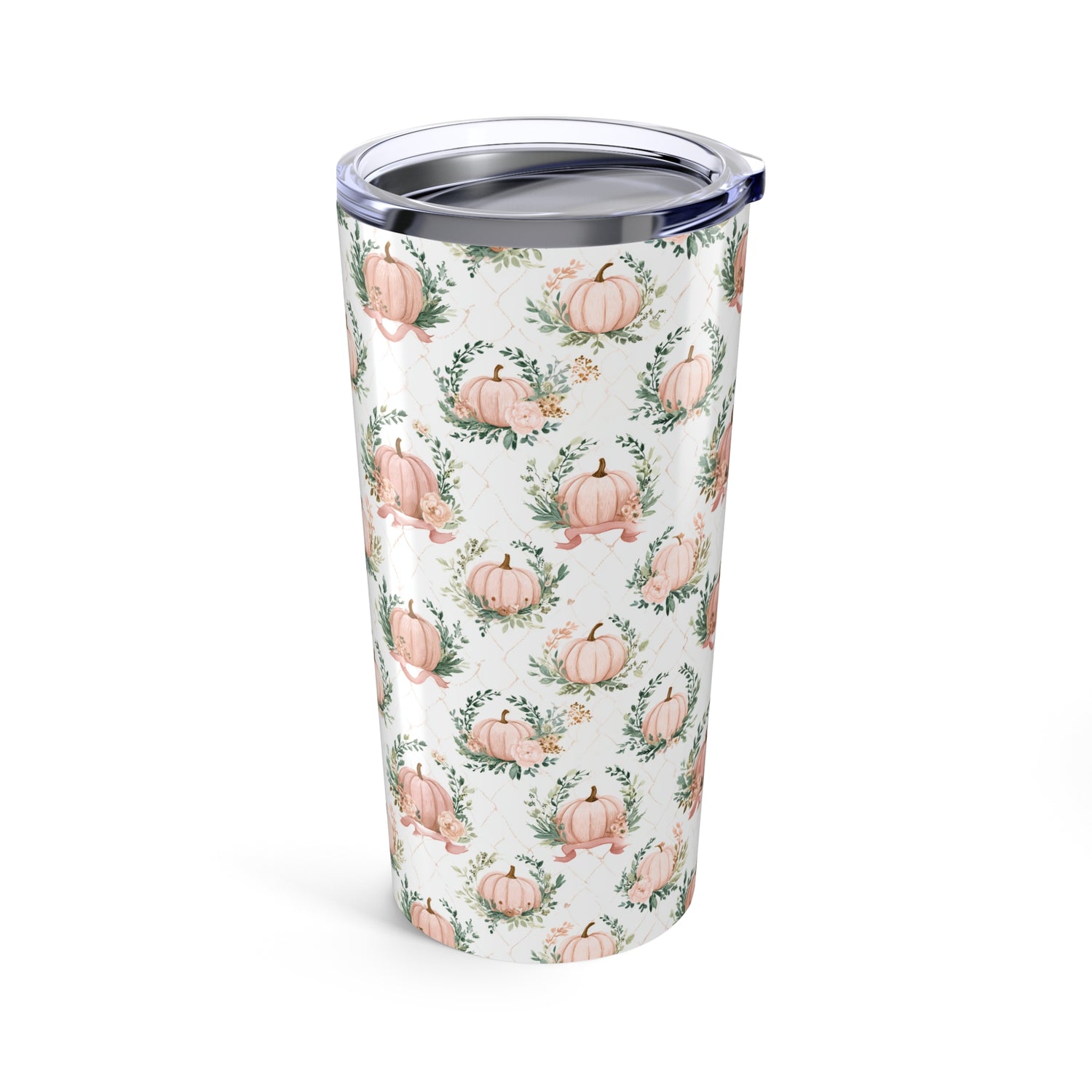 Pumpkin Floral Stainless Steel Tumbler 20oz