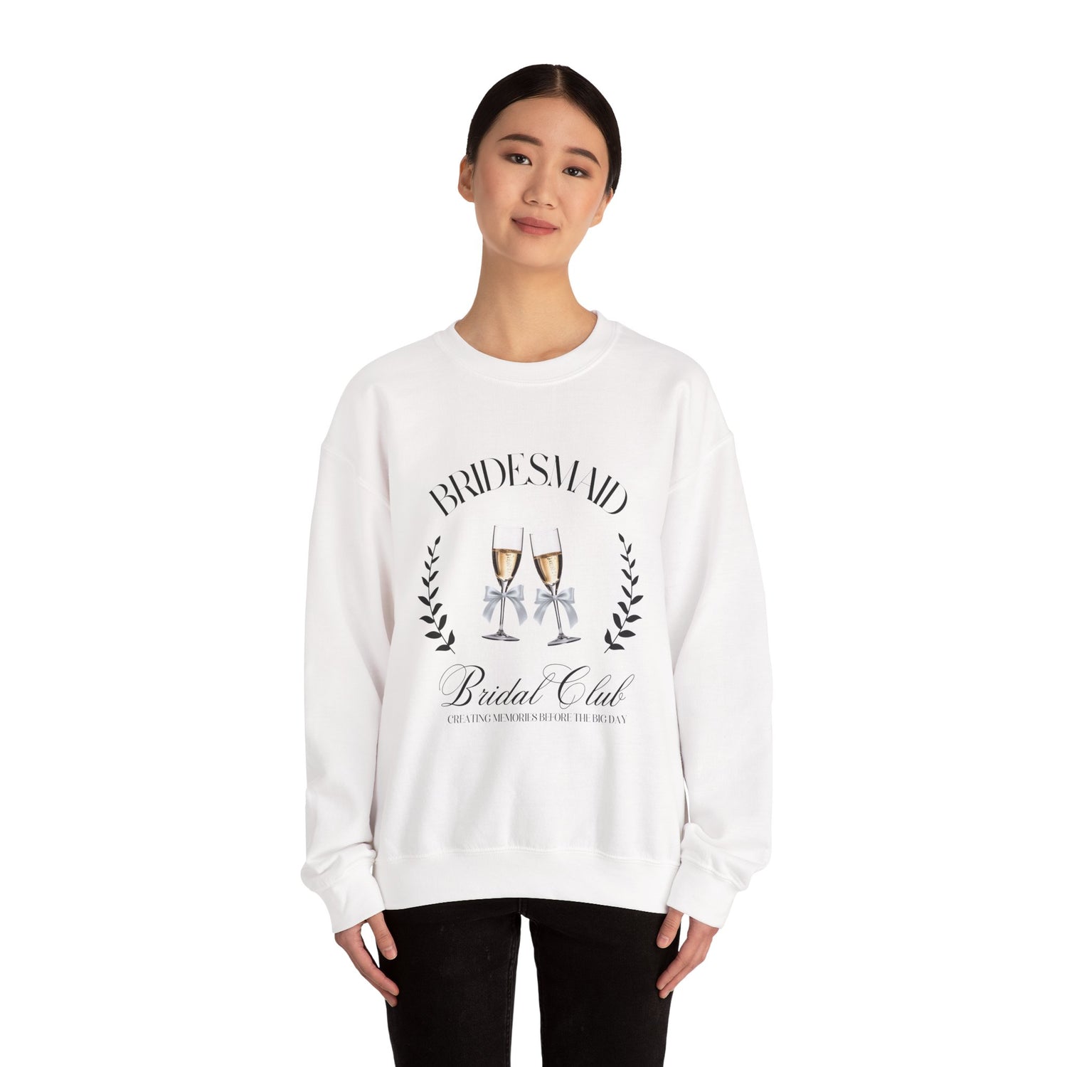 Bridesmaid Crewneck Sweatshirt, Bridal Party Gift, Wedding Sweatshirt, Bachelorette Party Apparel, Unisex Cozy Pullover