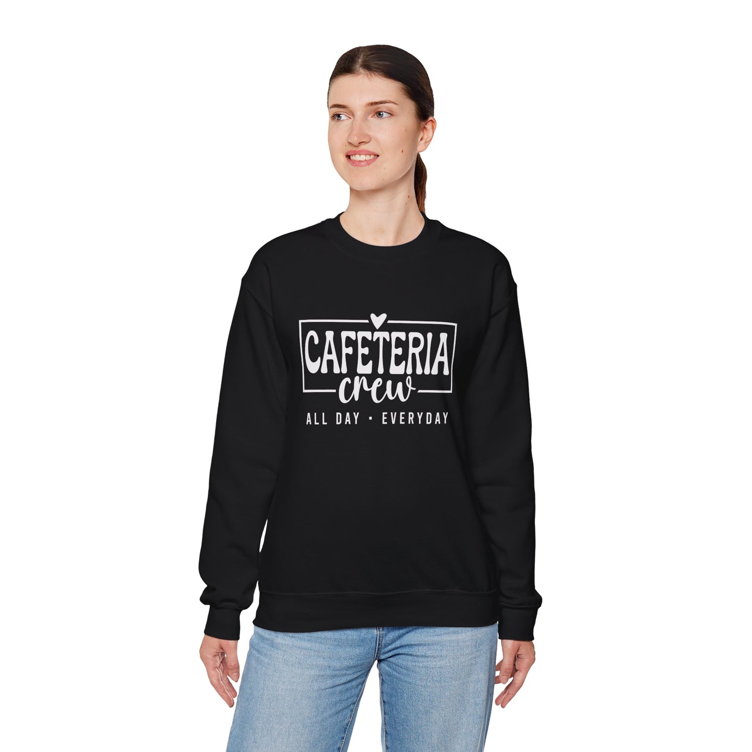 Cafeteria Crew Sweatshirt, Cozy Crewneck, Everyday Style, Gift for Foodies, Casual Wear, School Spirit Apparel