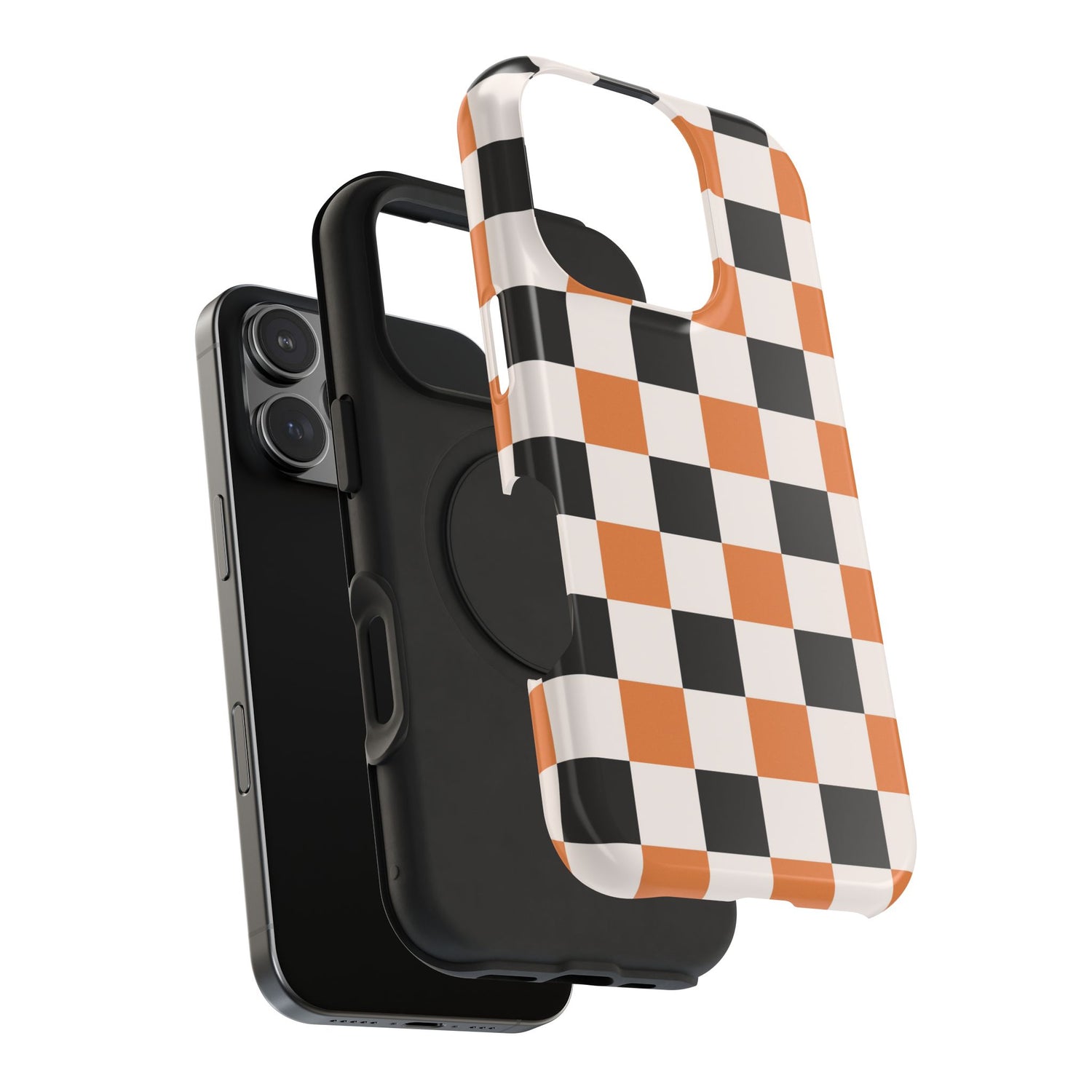 Trendy Halloween Checkerboard Phone Case | Impact-Resistant, iPhone, Samsung
