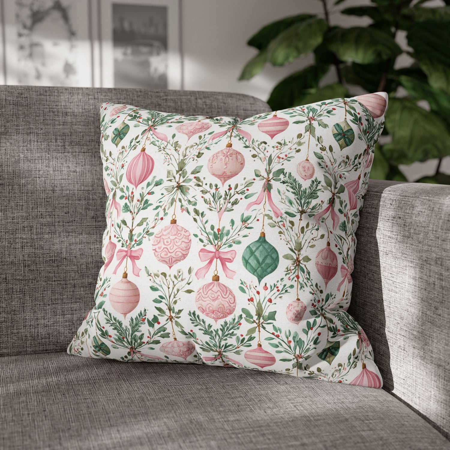 Christmas Ornament Throw Pillow Covers