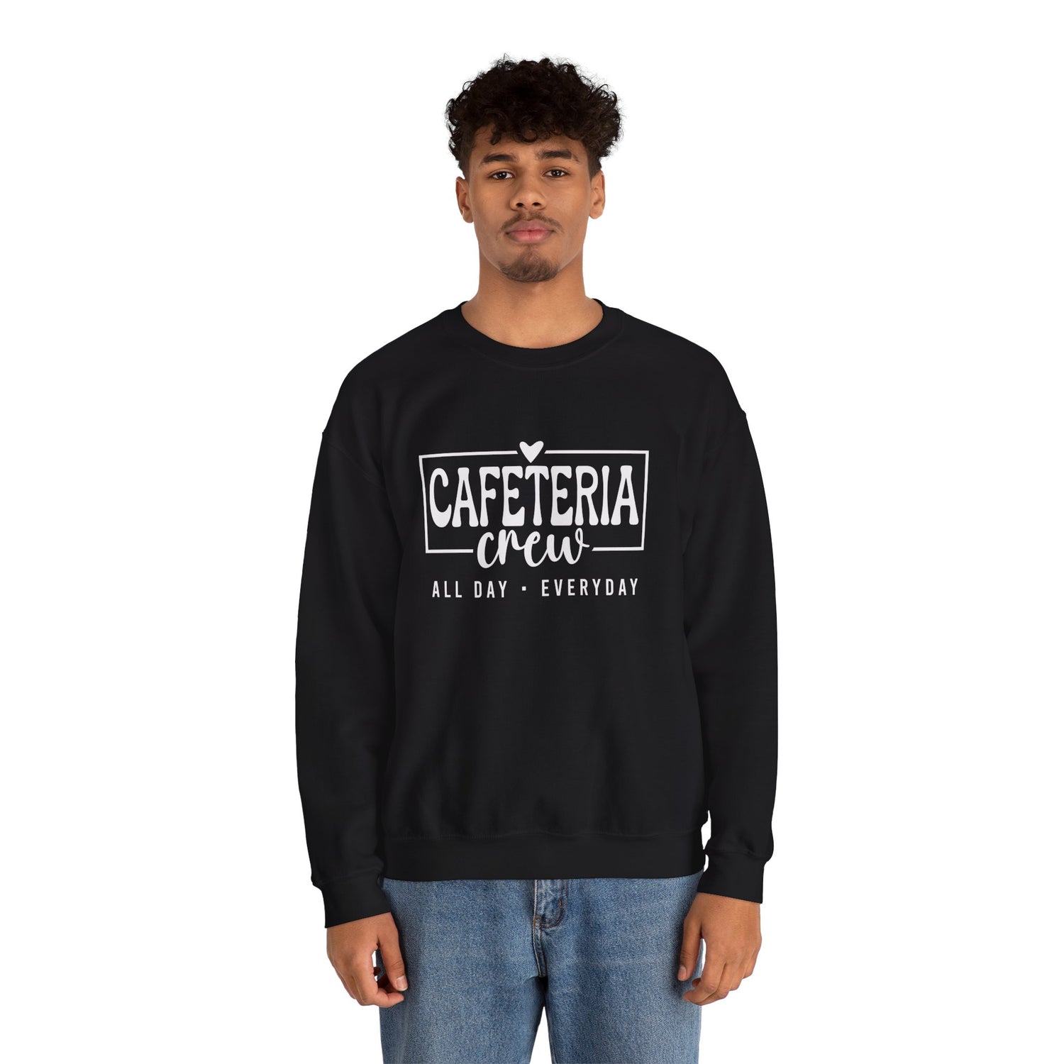 Cafeteria Crew Sweatshirt, Cozy Crewneck, Everyday Style, Gift for Foodies, Casual Wear, School Spirit Apparel