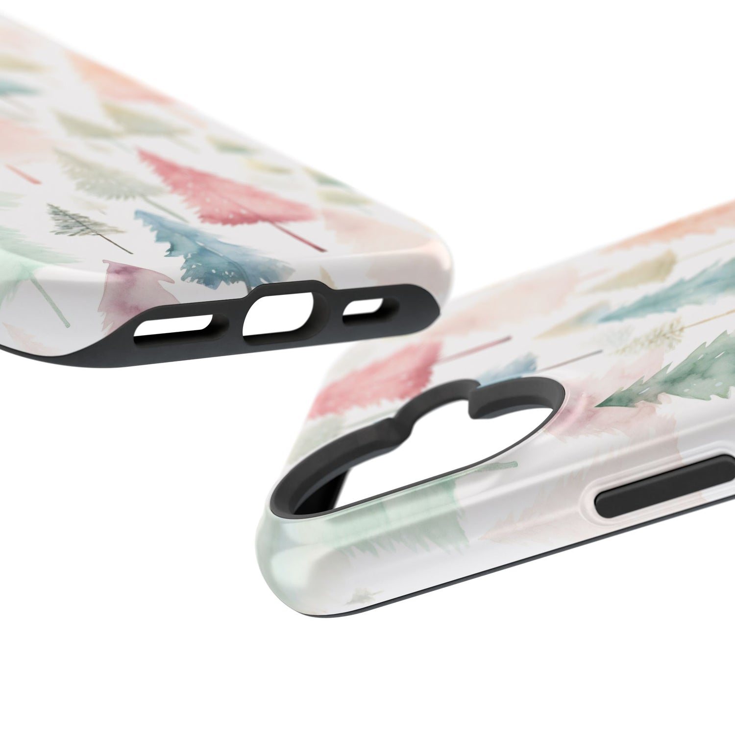 Watercolor Christmas Trees Impact-Resistant Phone Case, iPhone, Samsung