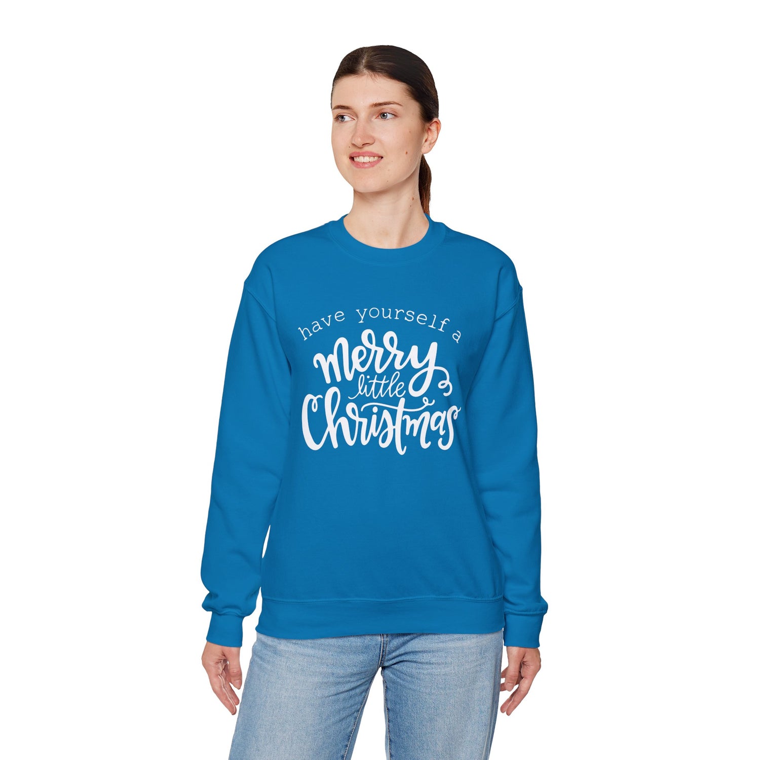 Festive Merry Little Christmas Gildan Sweatshirt