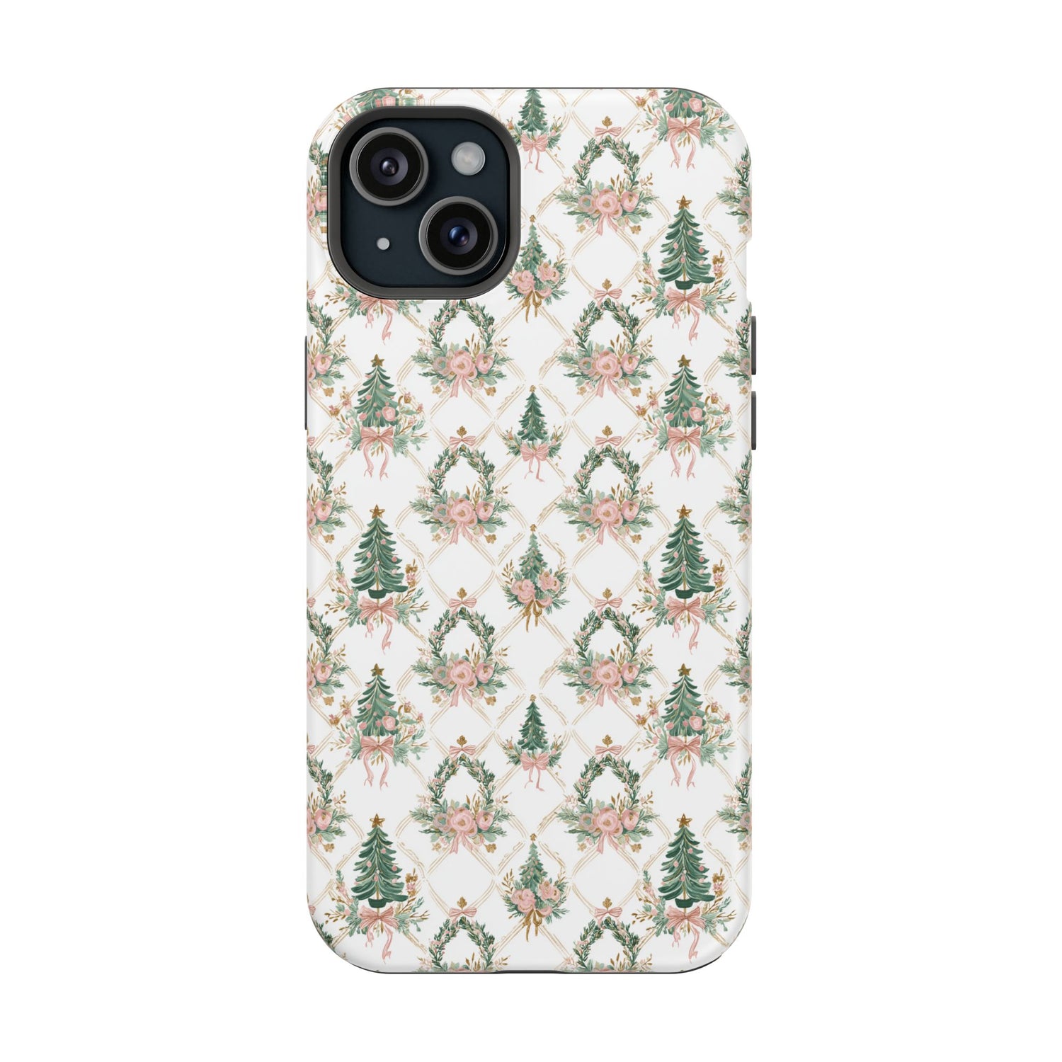 Impact-Resistant Phone Case - Festive Floral Design, Impact-Resistant, iPhone, Samsung