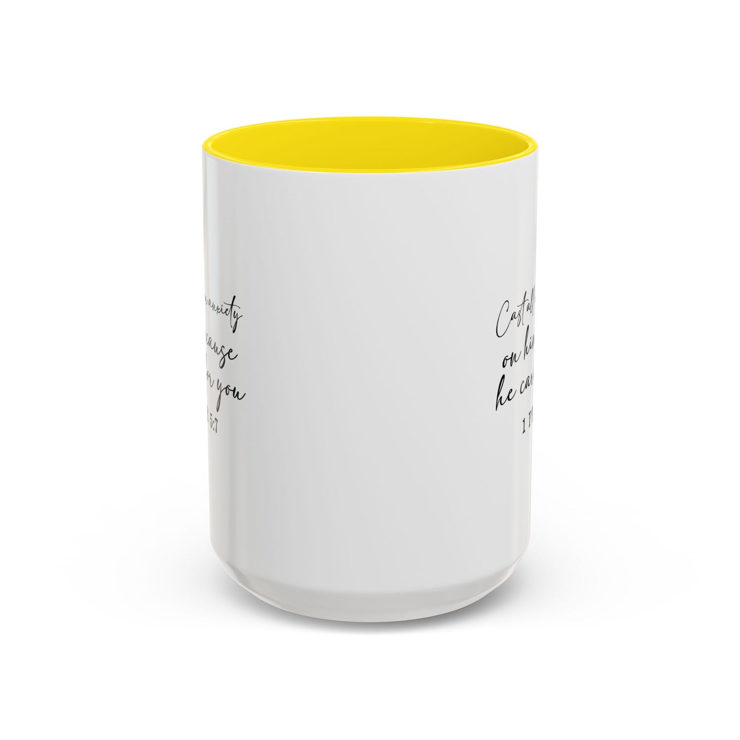 Coffee Mug: Scripture 1 Peter 5:7