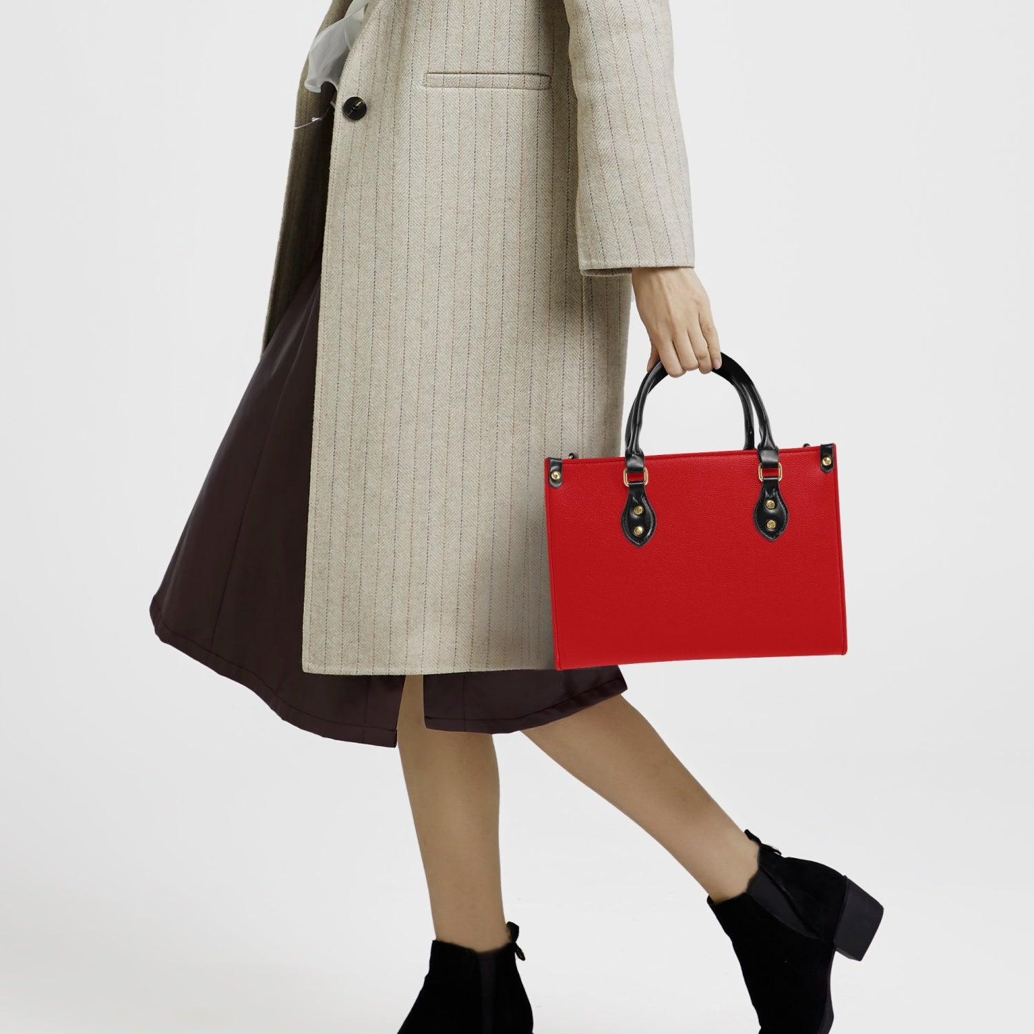 Elegant Classic Tote for Women  Red