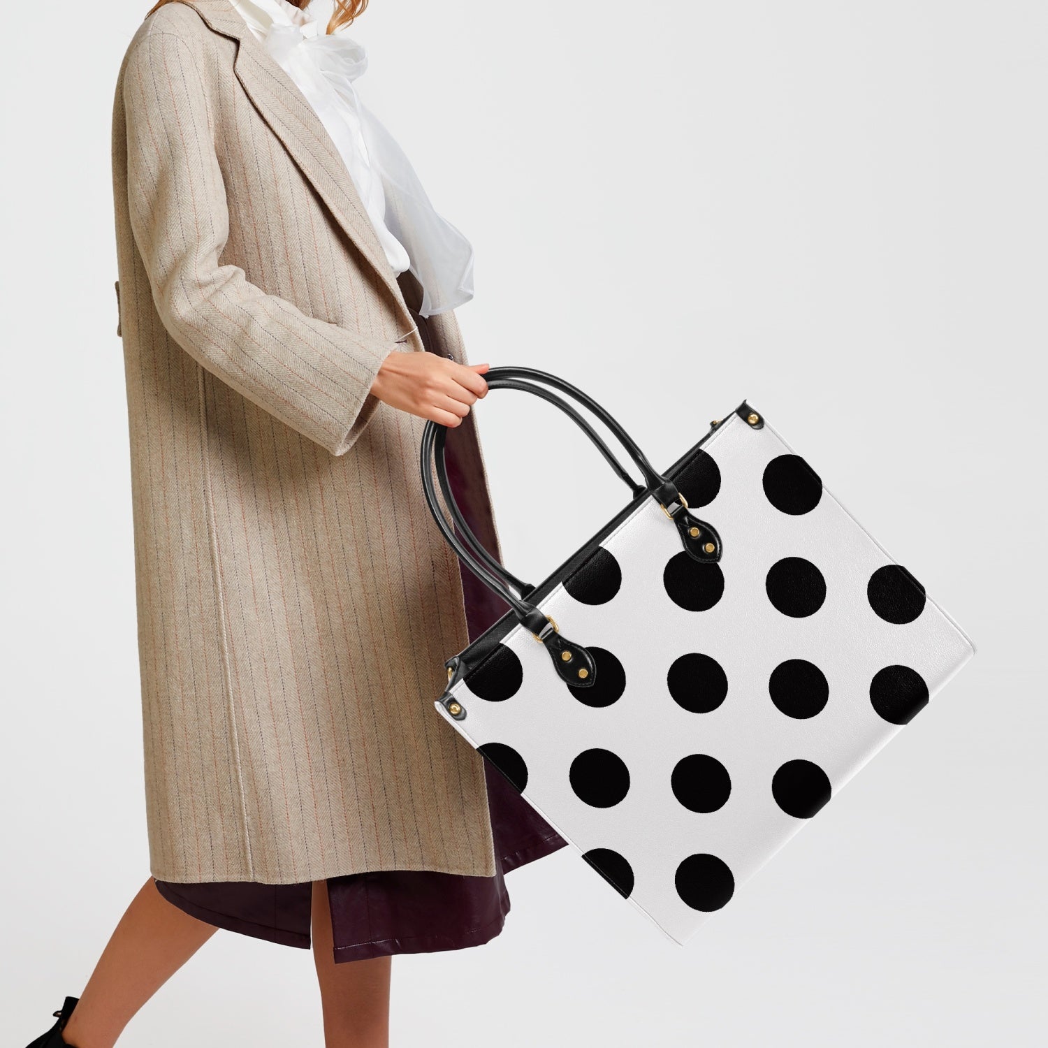 Elegant Classic Tote for Women Polka
