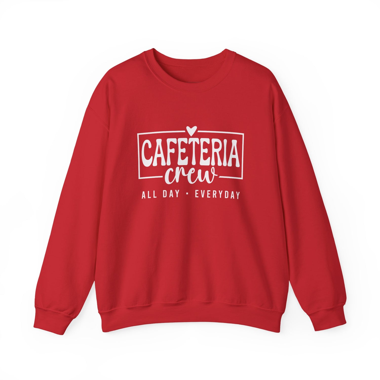 Cafeteria Crew Sweatshirt, Cozy Crewneck, Everyday Style, Gift for Foodies, Casual Wear, School Spirit Apparel
