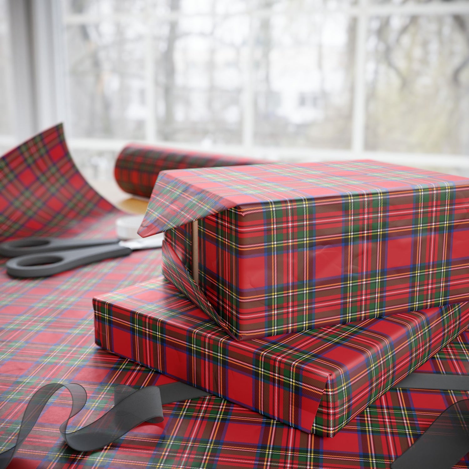 Premium Wrapping Paper - Vintage Plaid