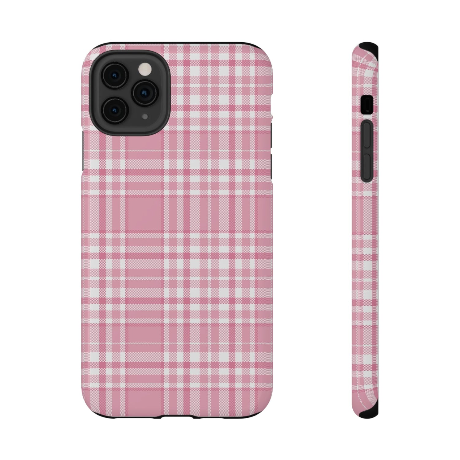 Impact-Resistant Phone Case - Easter Plaid Pink
