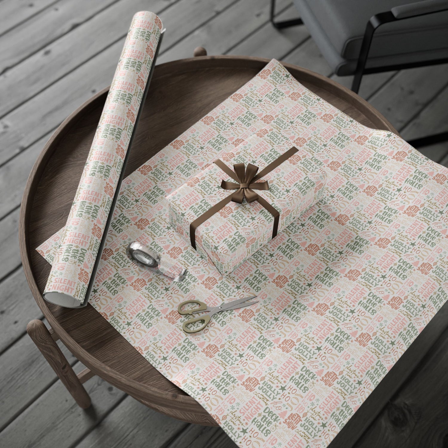Premium Wrapping Paper - Christmas Phrases