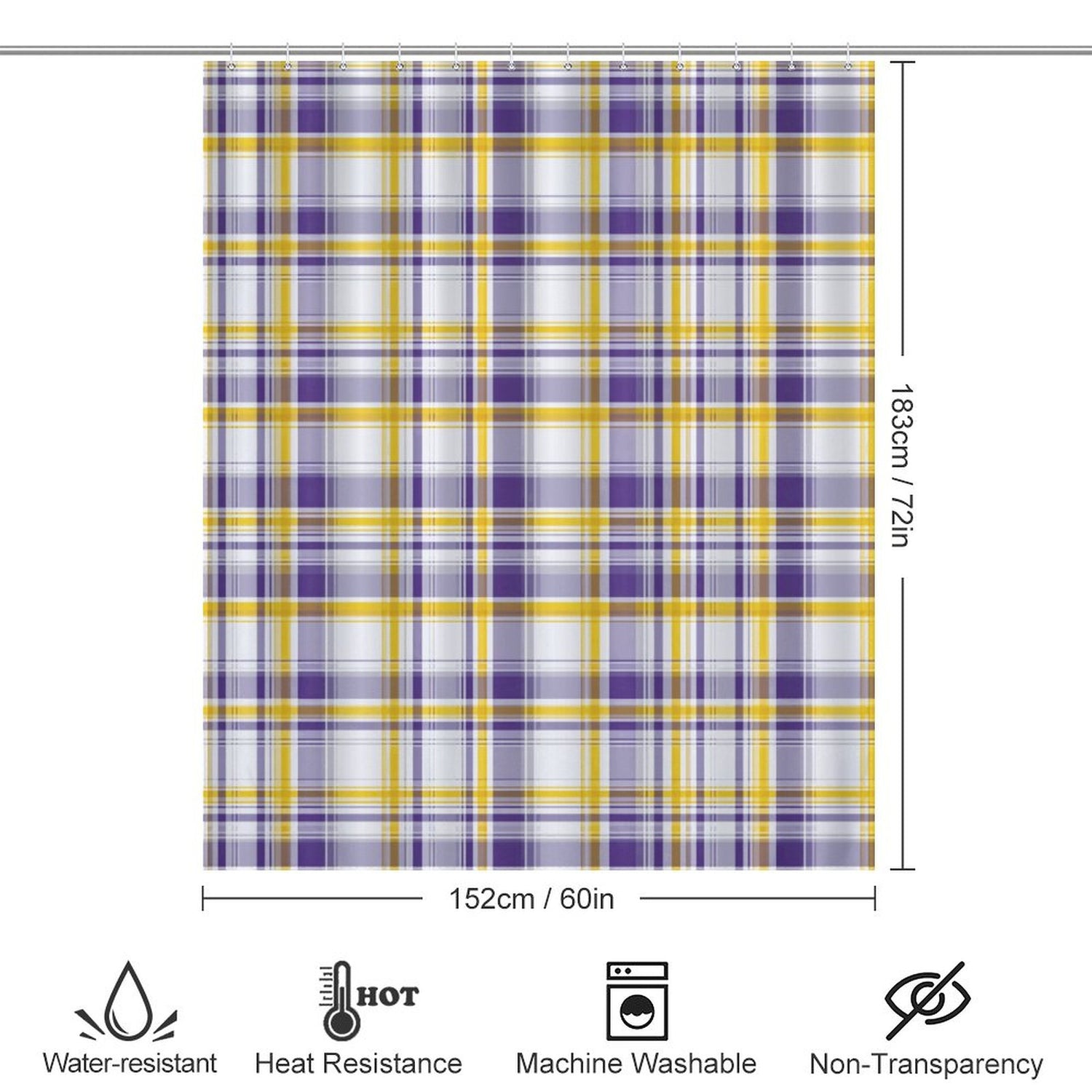 Flower Shower Curtain-66x72Inch (168x183cm)