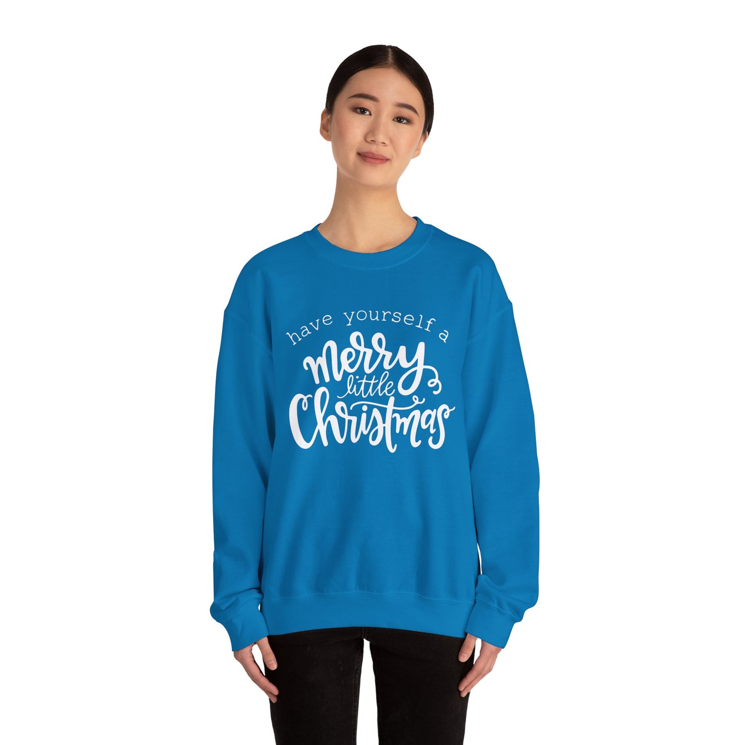 Festive Merry Little Christmas Gildan Sweatshirt
