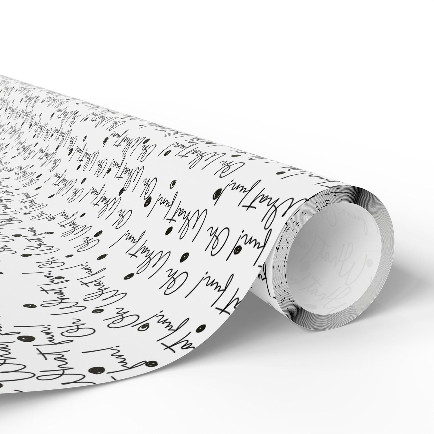 Premium Wrapping Paper - Elegant Calligraphy 'Oh What Fun'