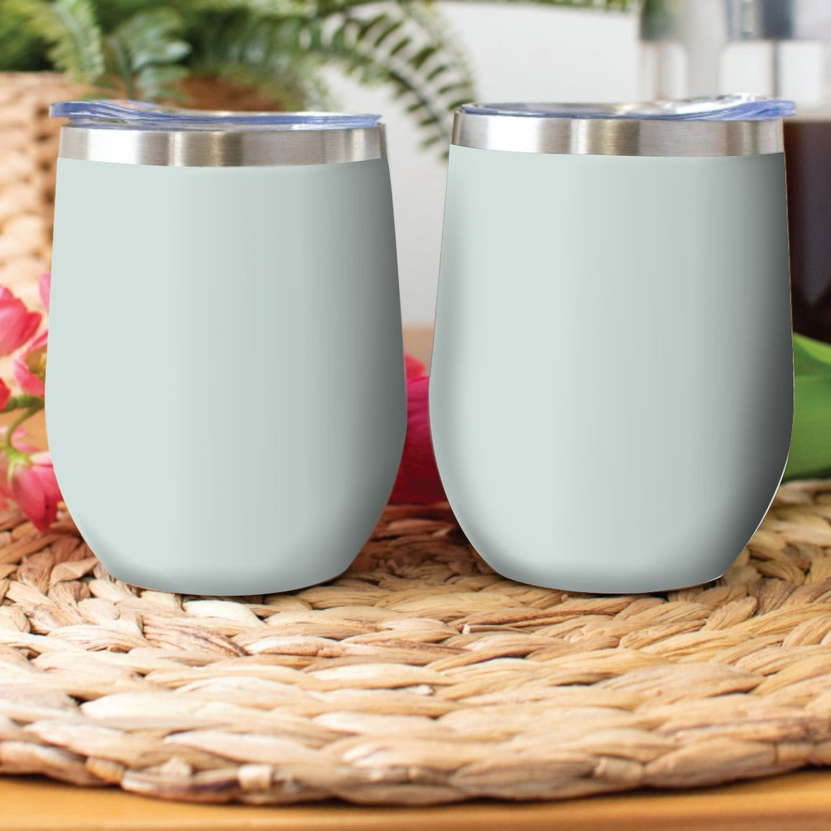 Stainless Steel Wine Tumbler with Plastic Mouth, for Hot or Cold Drinks
