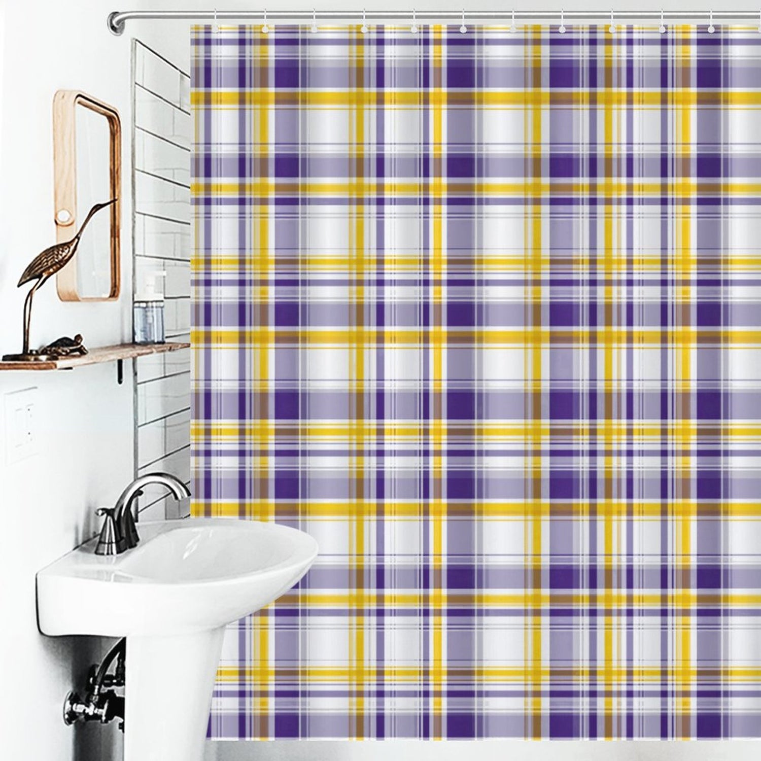 Flower Shower Curtain-66x72Inch (168x183cm)
