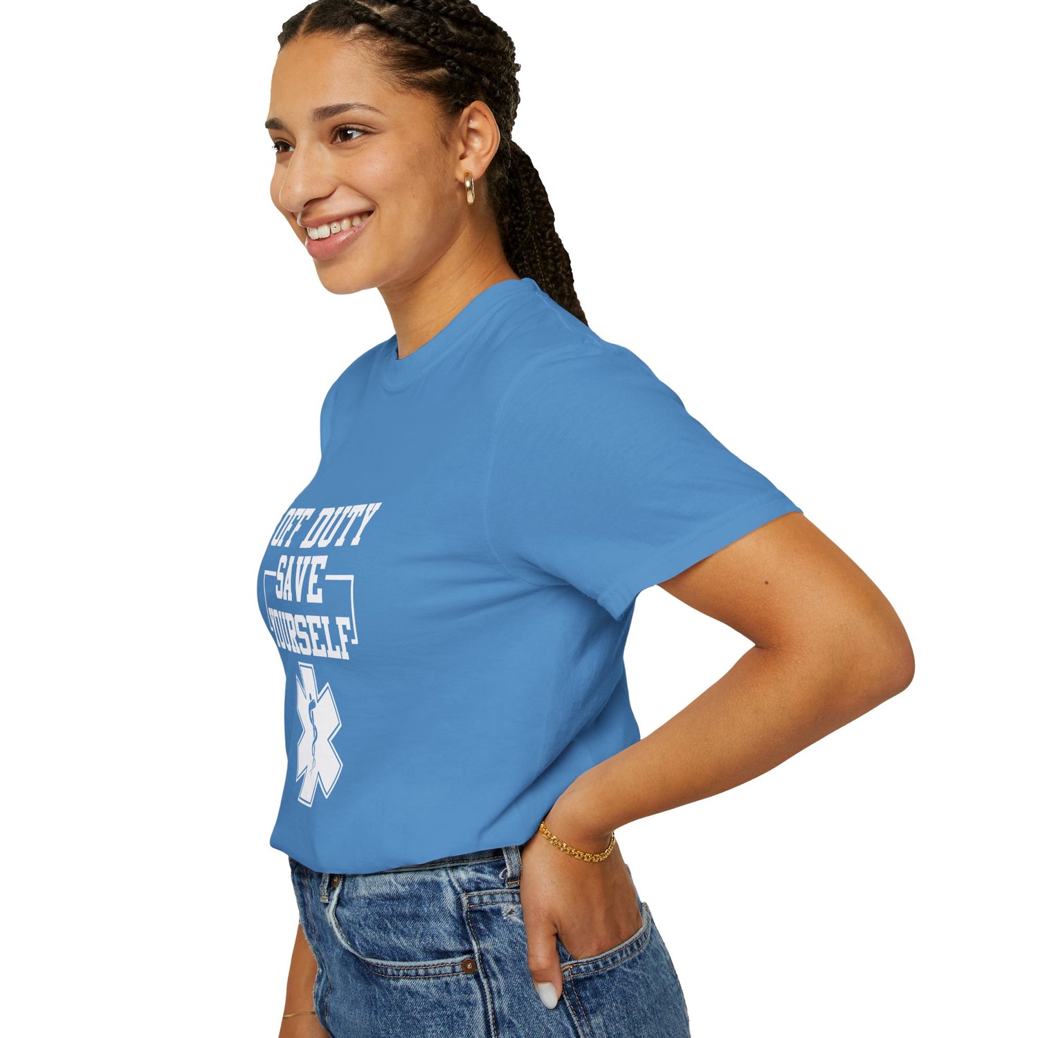 Unisex Off Duty T-Shirt, EMS Gift, First Responder Tee, Paramedic Humor Shirt, Casual Wear, Emergency Services Apparel