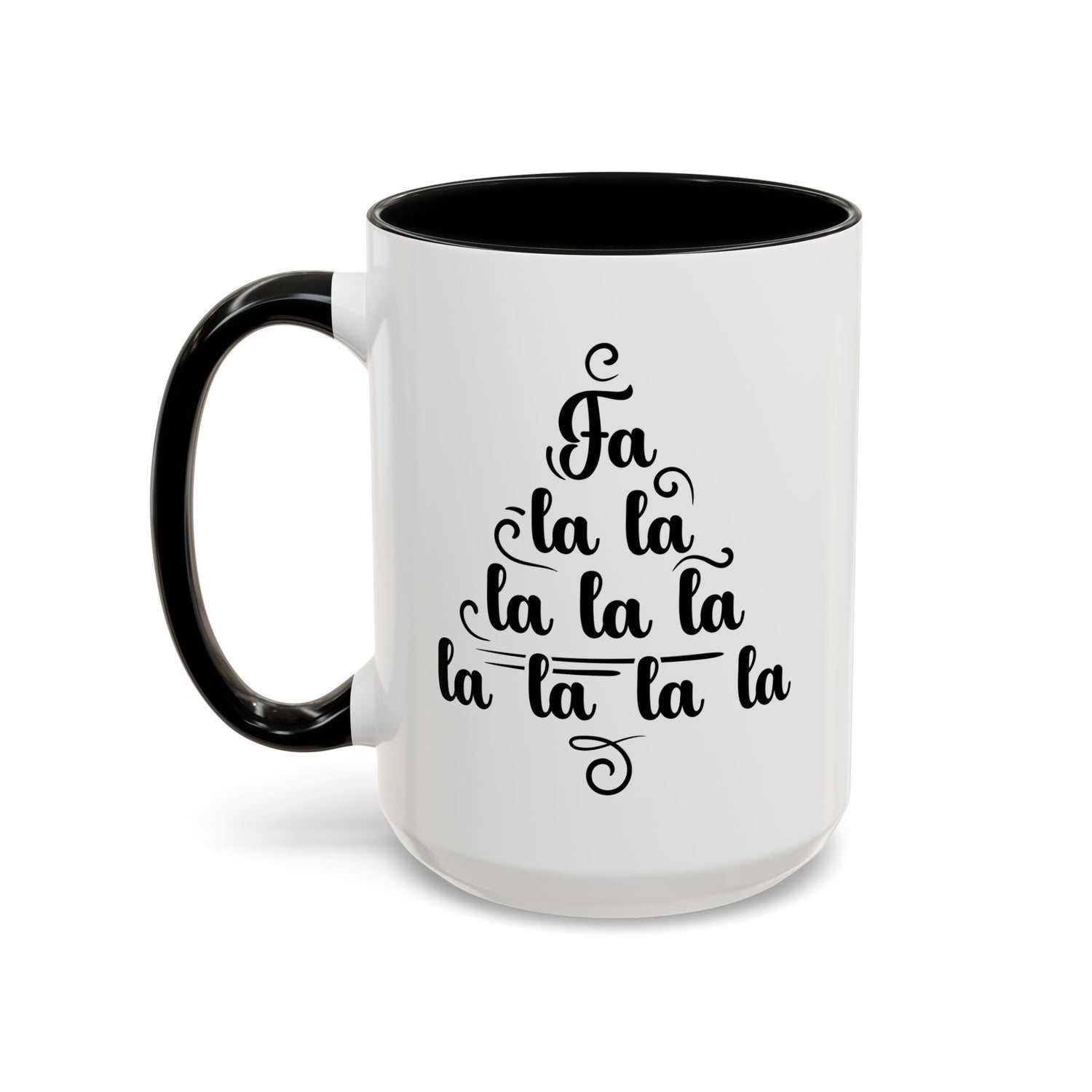 Coffee Mug (11, 15oz) - Fa La La Christmas Holiday Ceramic Cup Decor