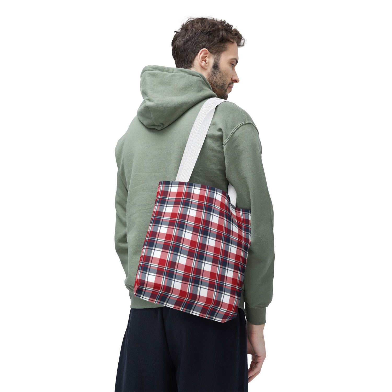 4th of July Plaid Tote Bag