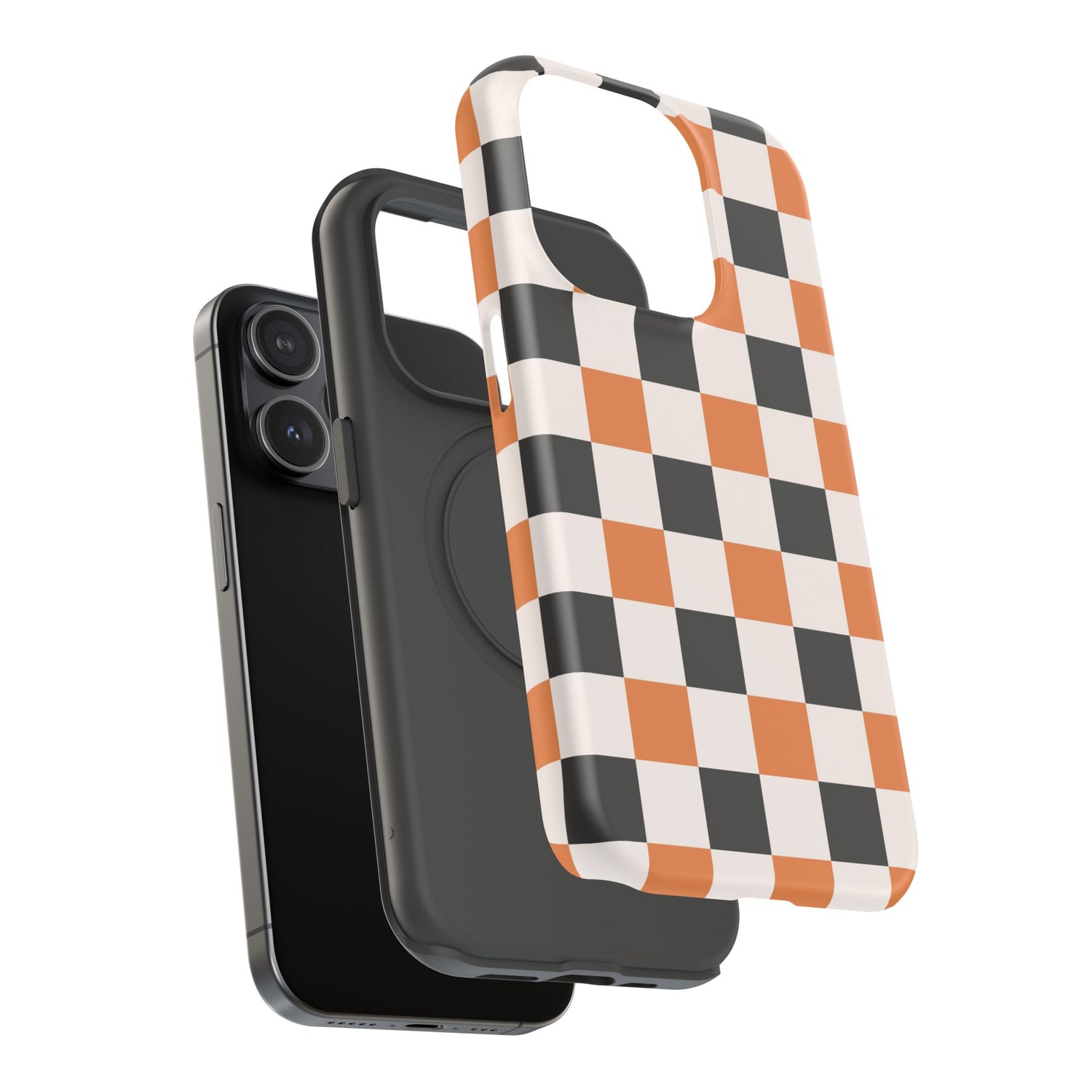 Trendy Halloween Checkerboard Phone Case | Impact-Resistant, iPhone, Samsung