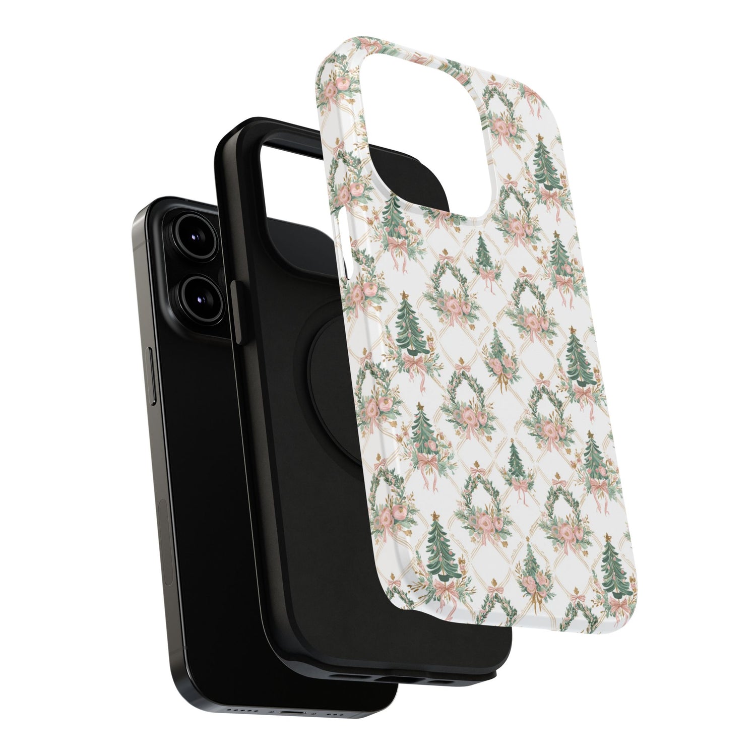 Impact-Resistant Phone Case - Festive Floral Design, Impact-Resistant, iPhone, Samsung
