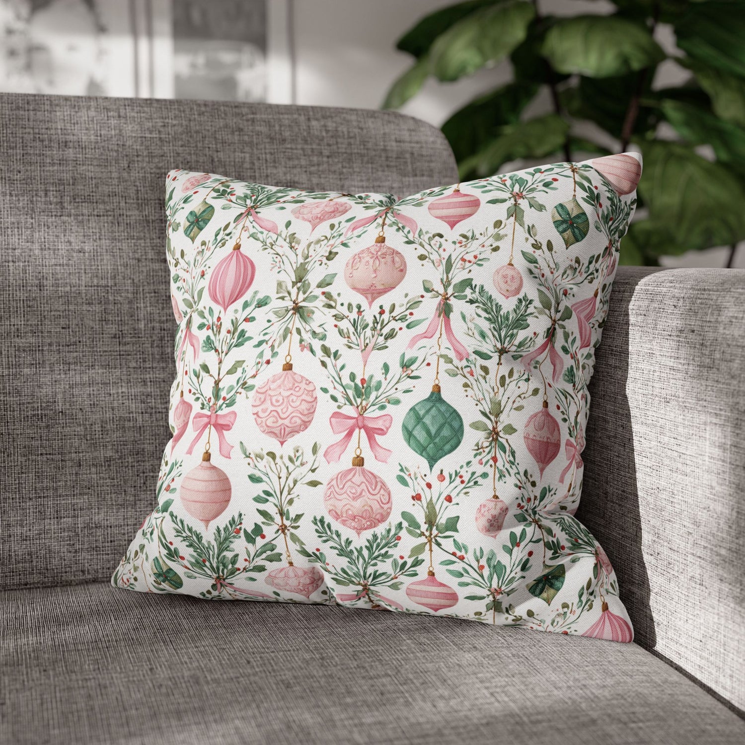 Christmas Ornament Throw Pillow Covers