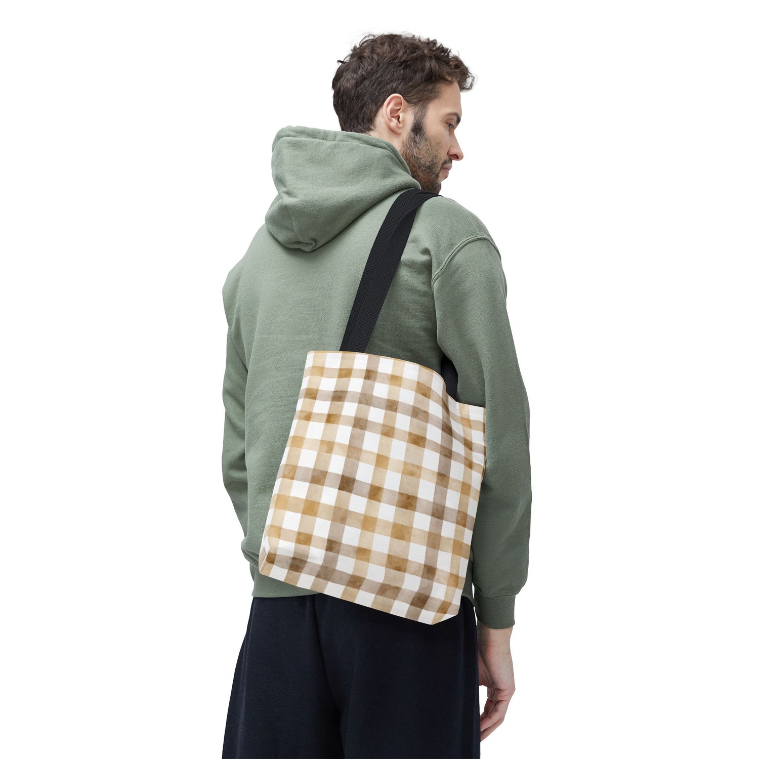 Chic Gingham Fall Tote Bag