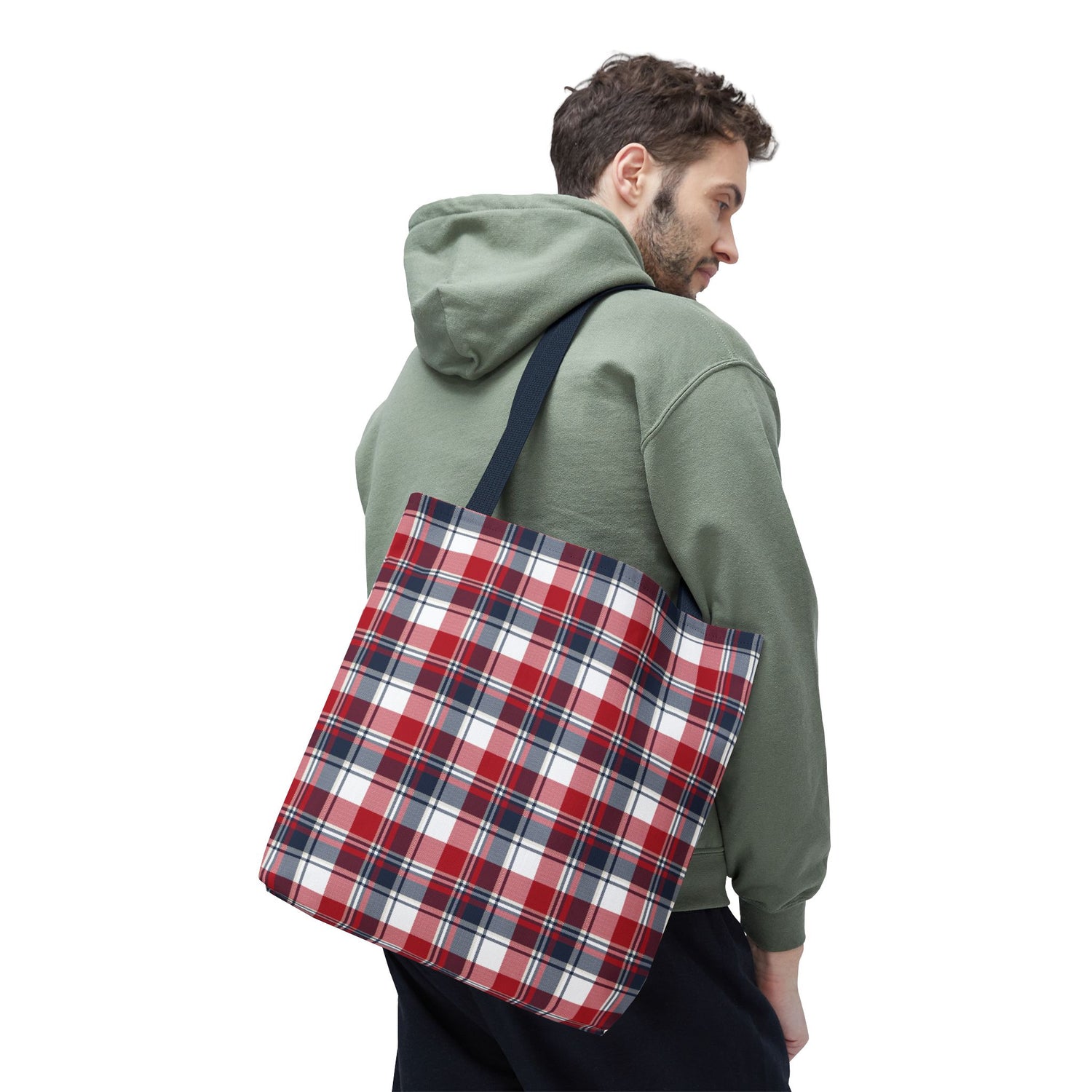 4th of July Plaid Tote Bag