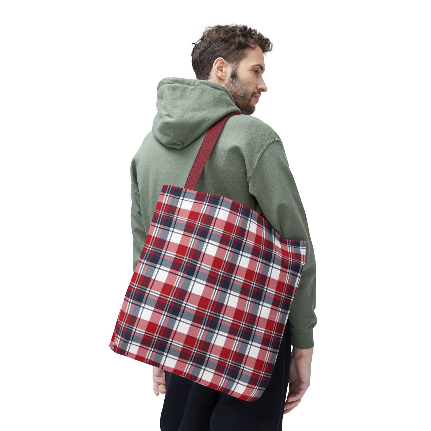 4th of July Plaid Tote Bag
