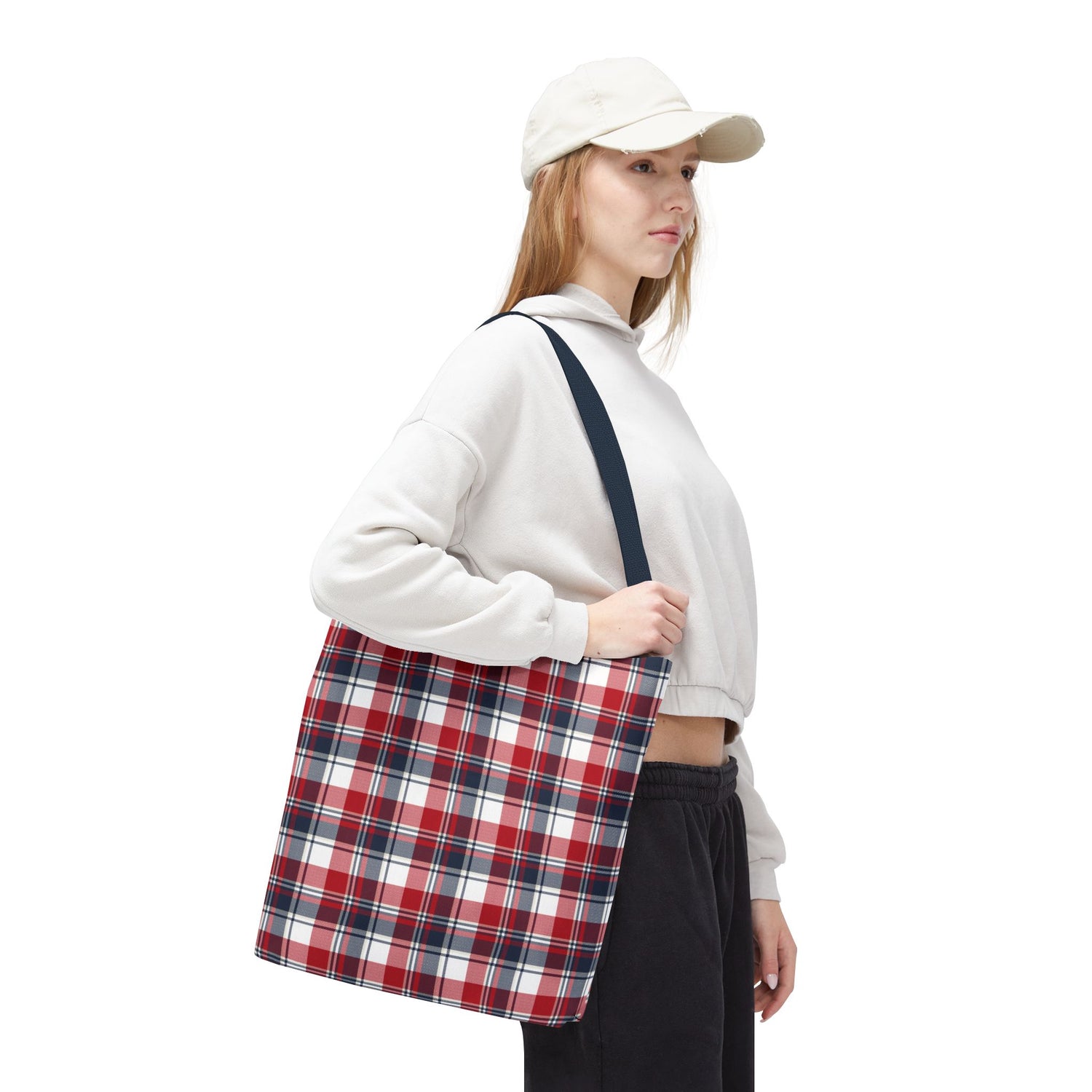 4th of July Plaid Tote Bag