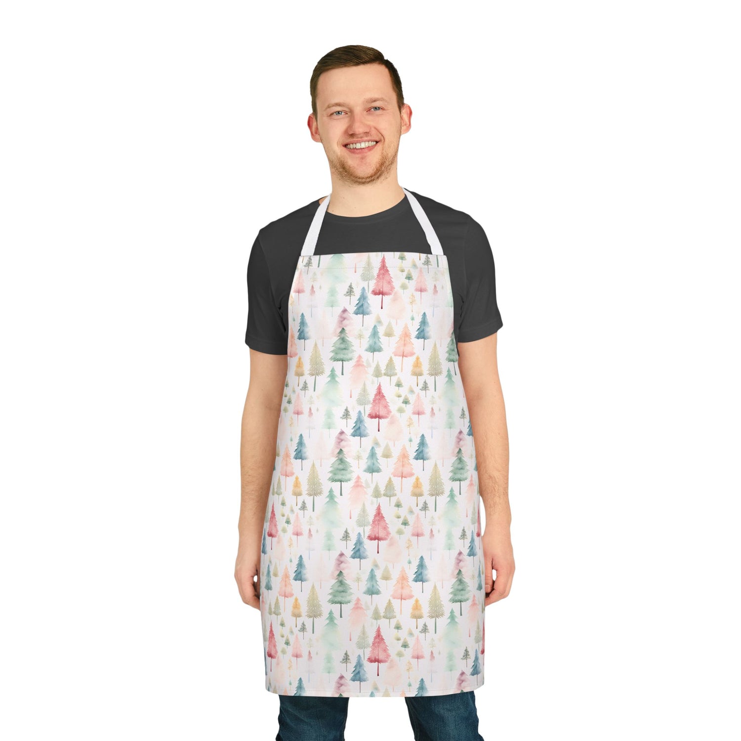 Whimsical Tree Design Apron, Kitchen Gift, Holiday Decor, Cooking Essentials, Art Apron, Baking Gift
