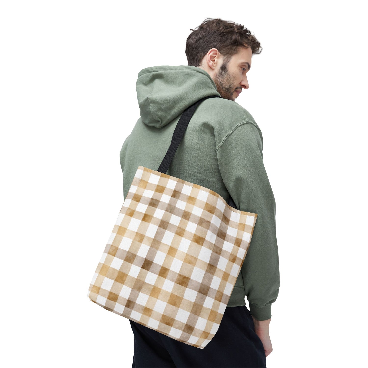 Chic Gingham Fall Tote Bag